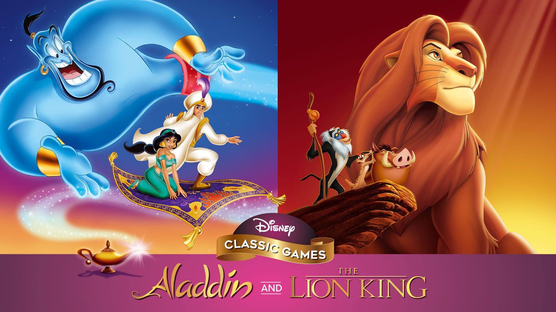 Artwork for Disney Classic Games: Aladdin and The Lion King