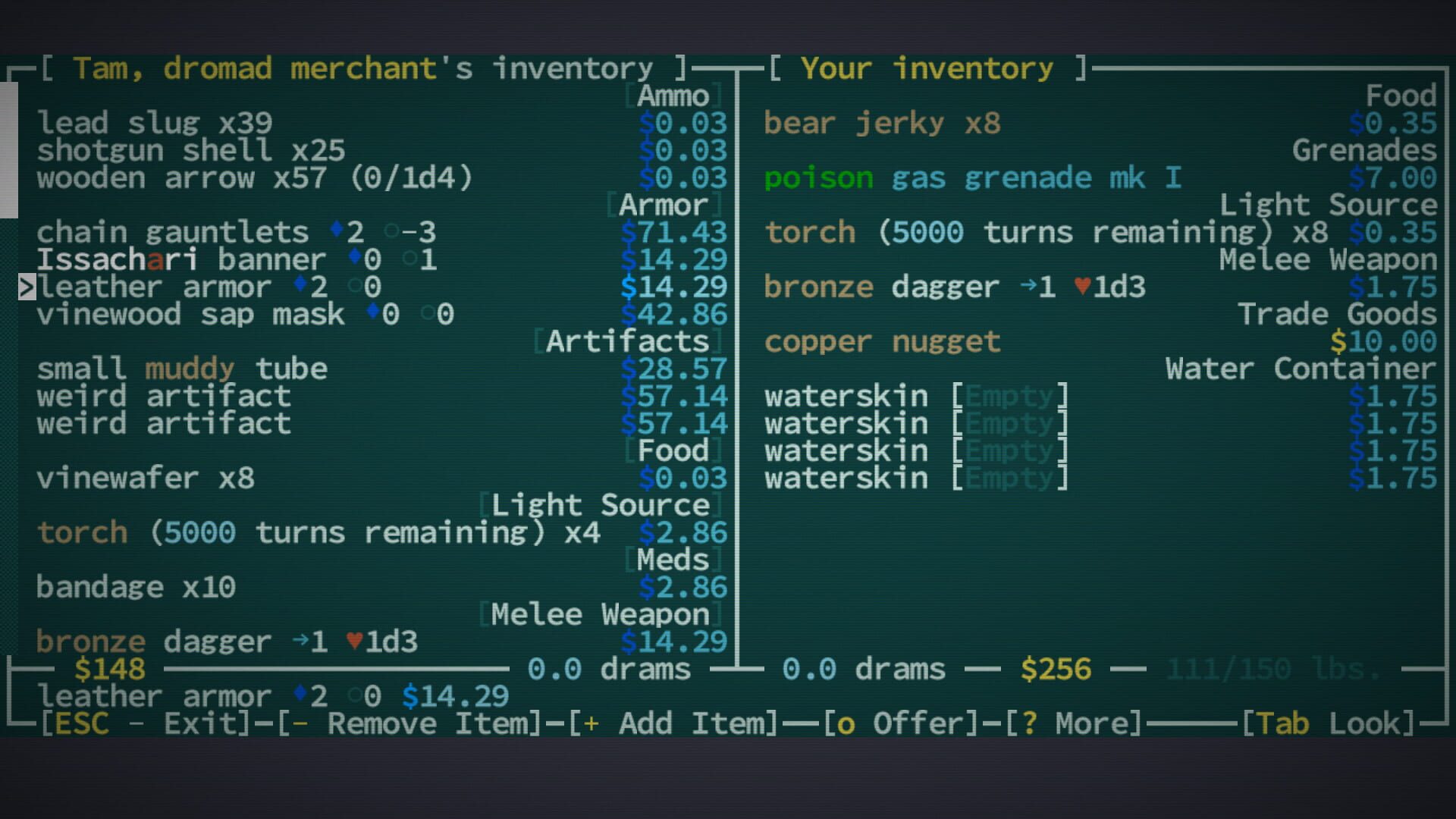 Screenshot for Caves of Qud