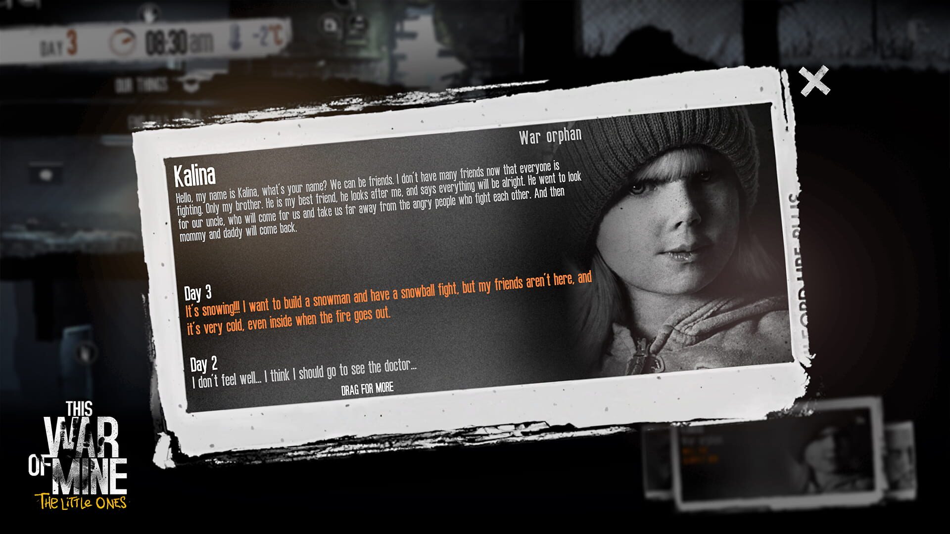 Screenshot for This War of Mine: The Little Ones