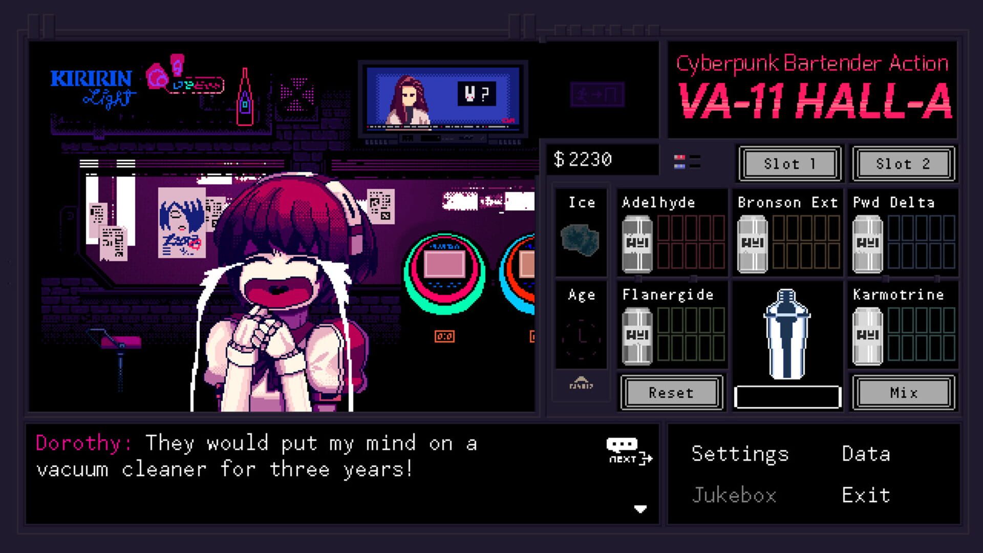 Screenshot for VA-11 Hall-A: Cyberpunk Bartender Action