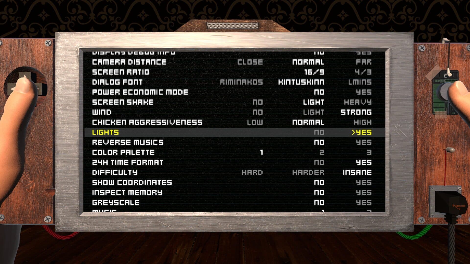 Screenshot for Game Settings