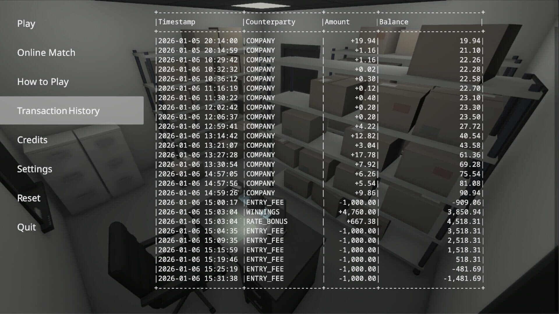 Screenshot for Low Value Job