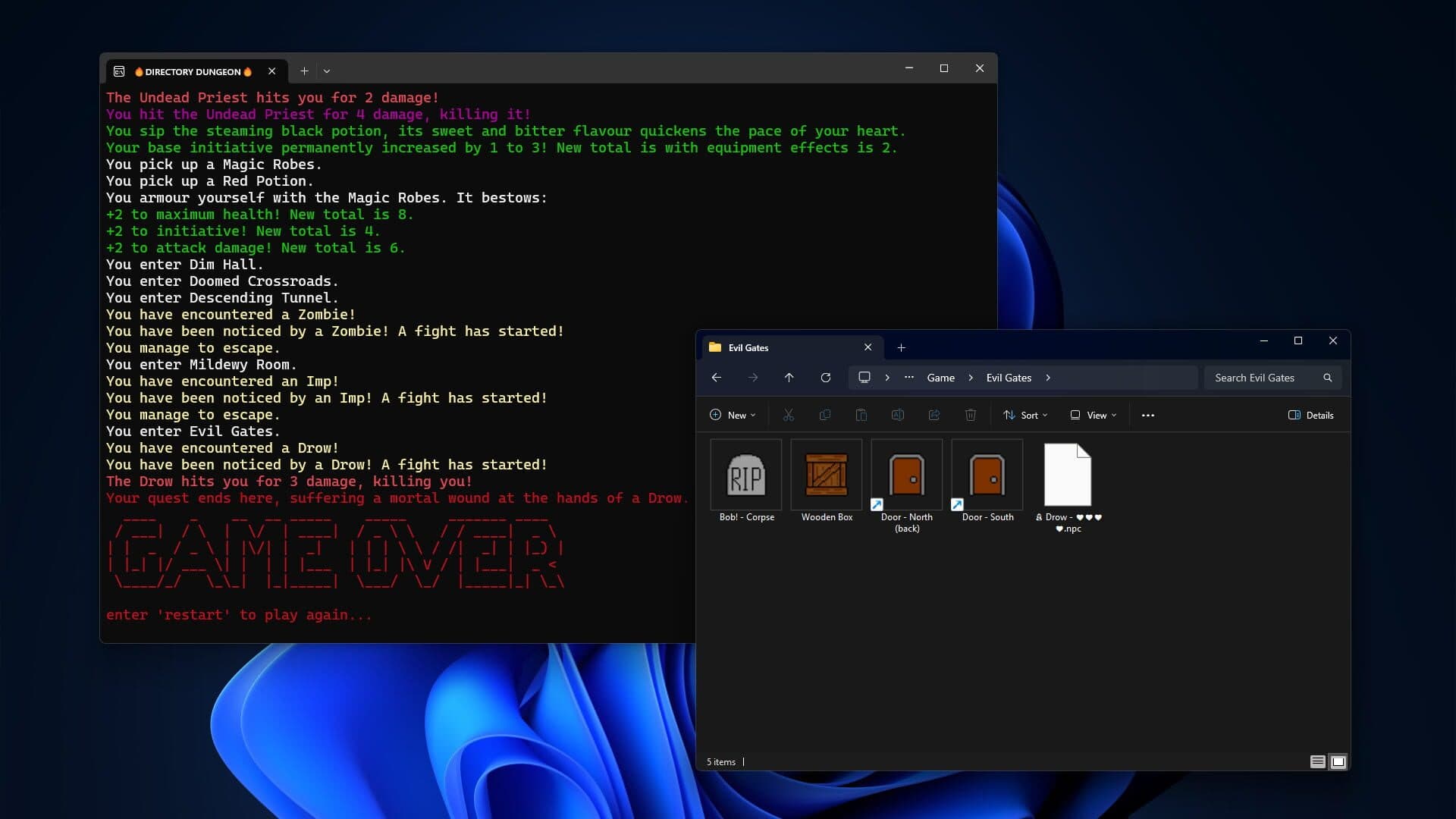 Screenshot for Directory Dungeon - File Explorer Dungeon Crawler