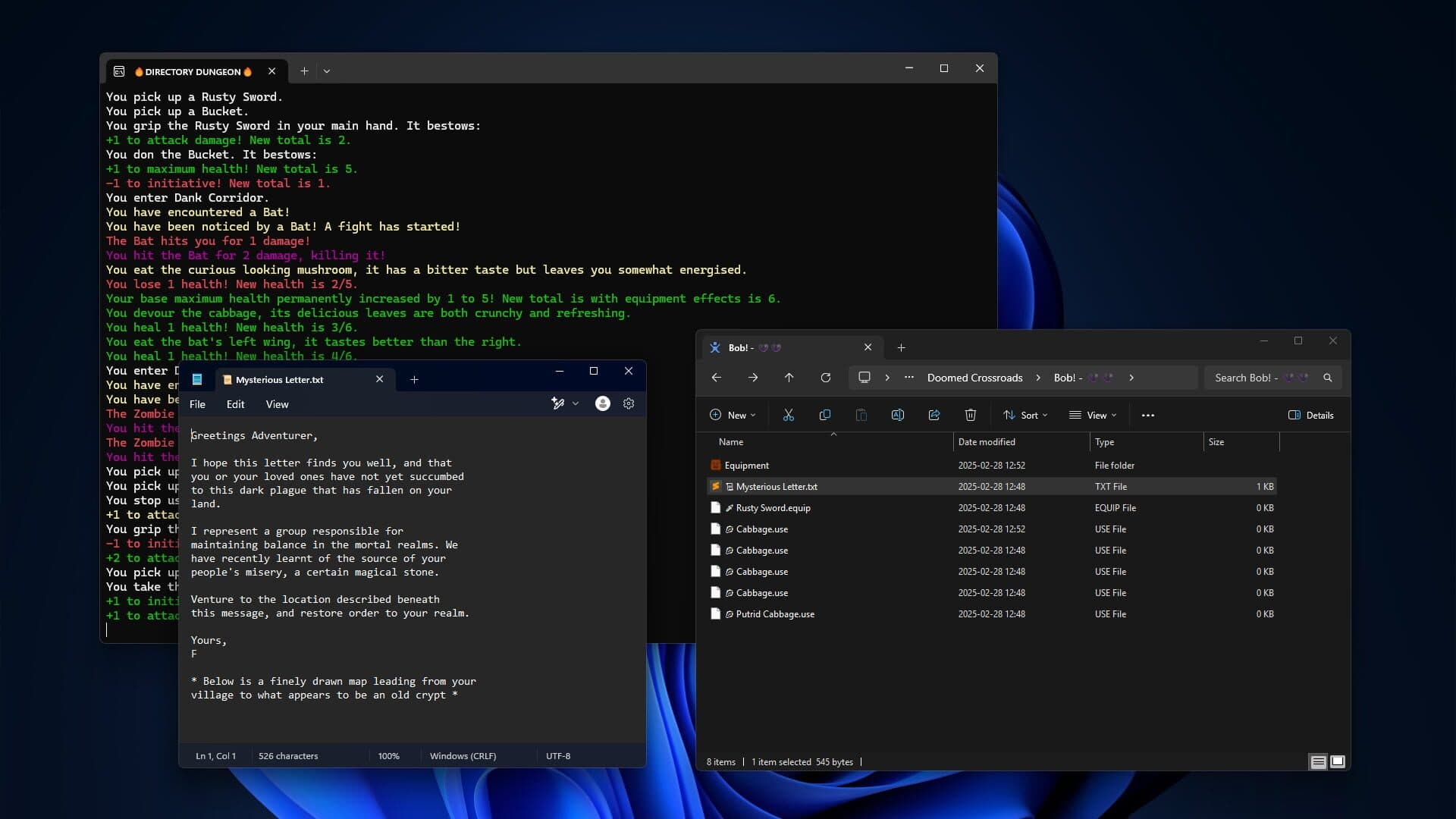 Screenshot for Directory Dungeon - File Explorer Dungeon Crawler