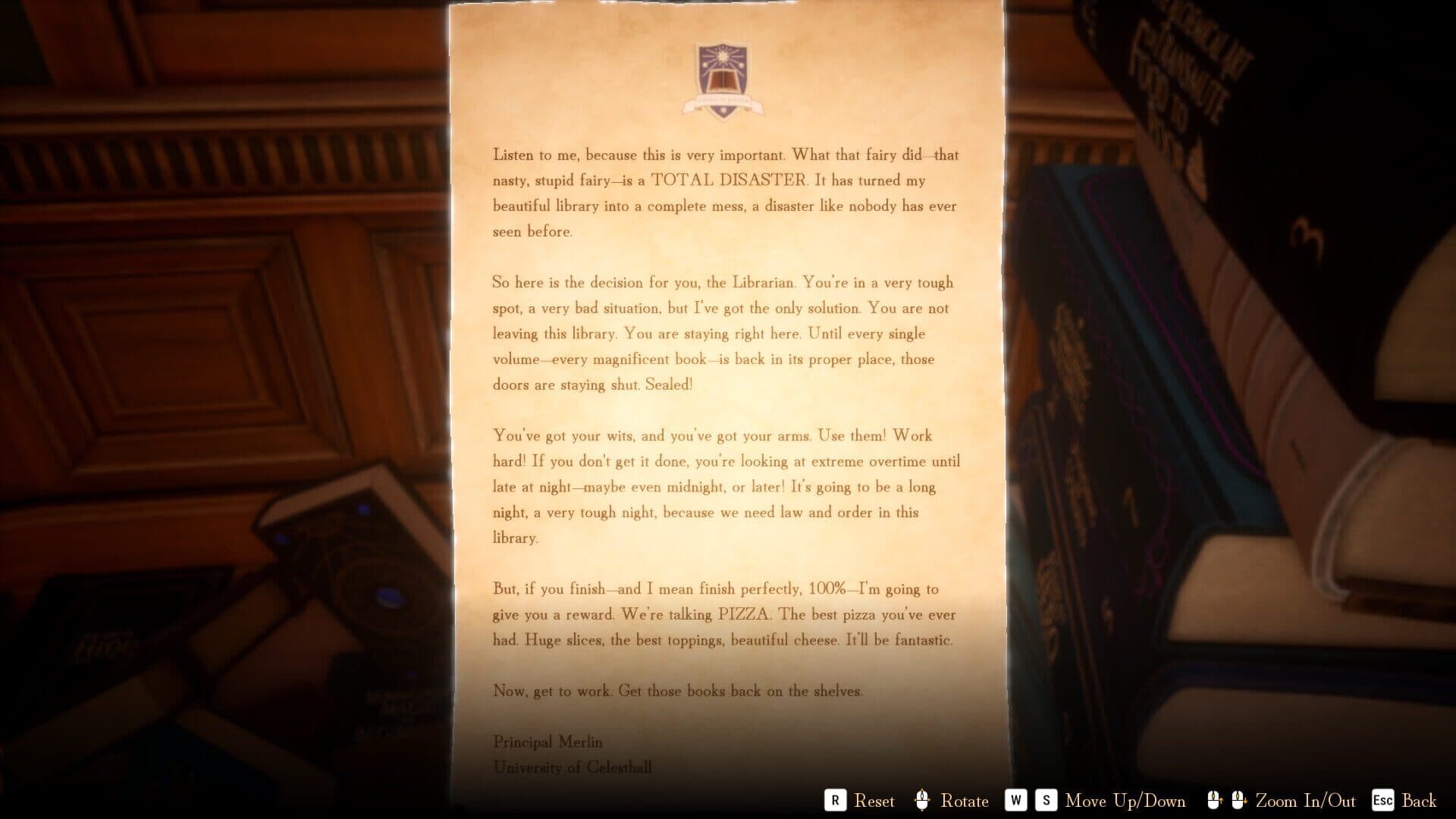 Screenshot for Librarian: Tidy Up the Arcane Library!