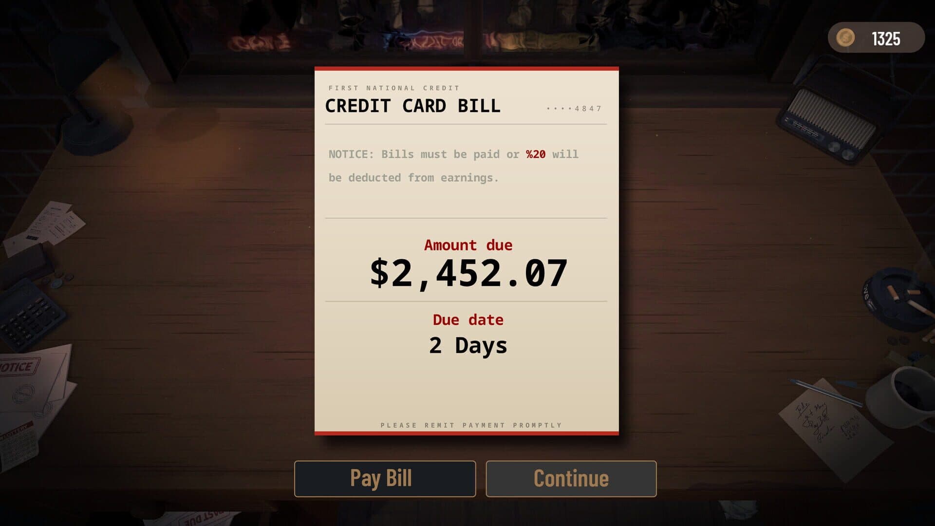 Screenshot for Bills Must Be Paid
