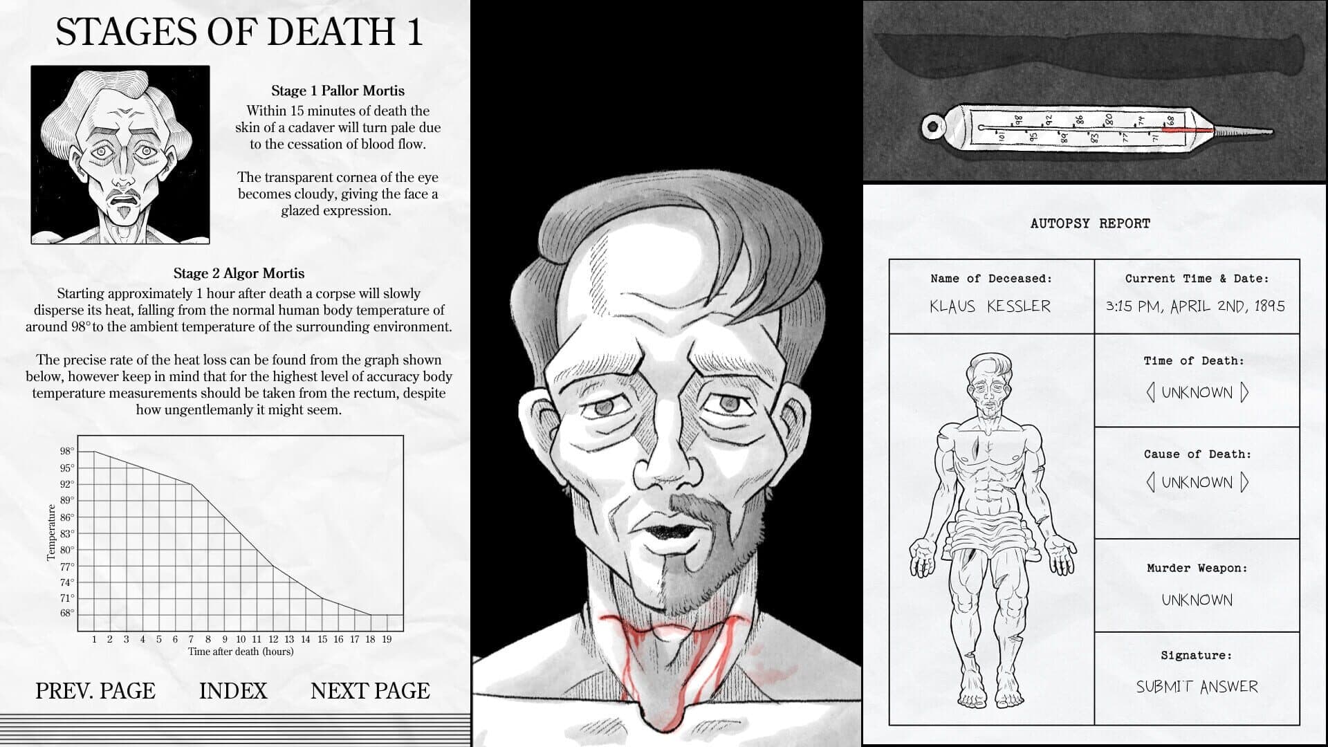 Screenshot for Edwin Earstwhile: Medical Examiner
