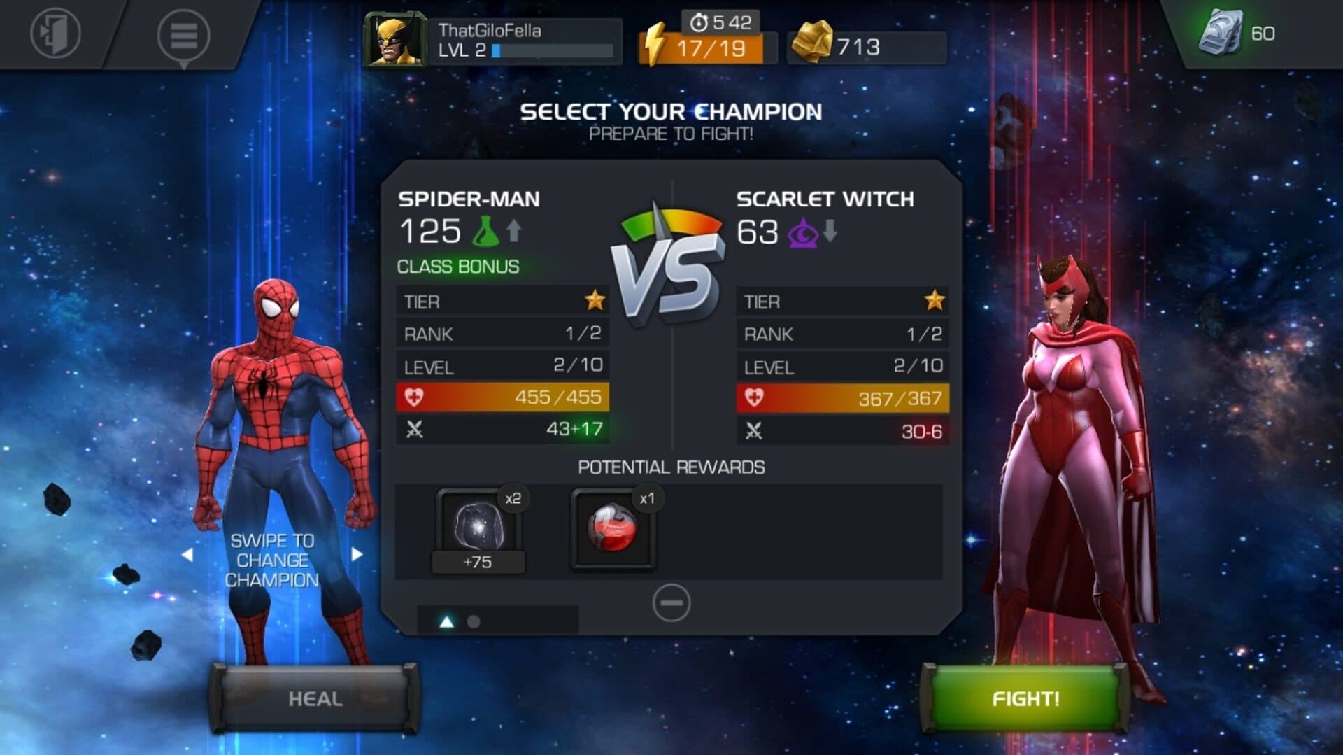 Screenshot for Marvel Contest of Champions
