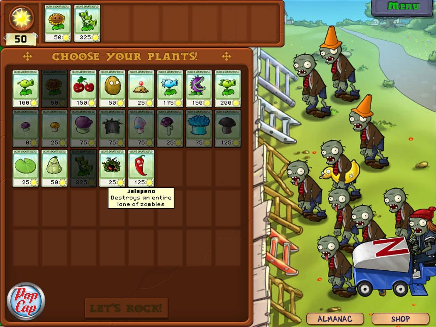 Screenshot for Plants vs. Zombies