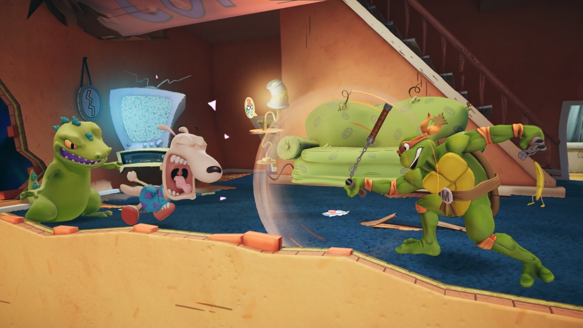 Screenshot for Nickelodeon All-Star Brawl: Rocko Brawler Pack