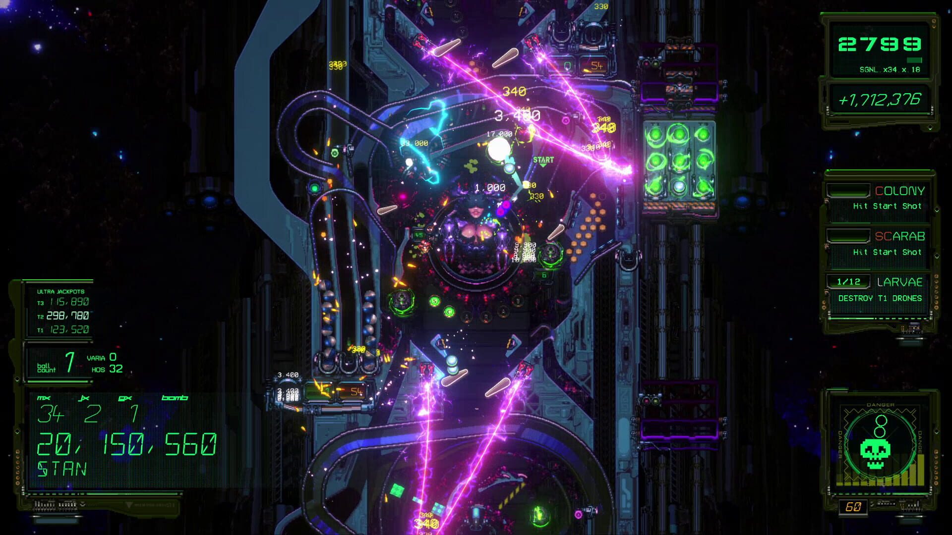 Screenshot for Xenotilt: Hostile Pinball Action