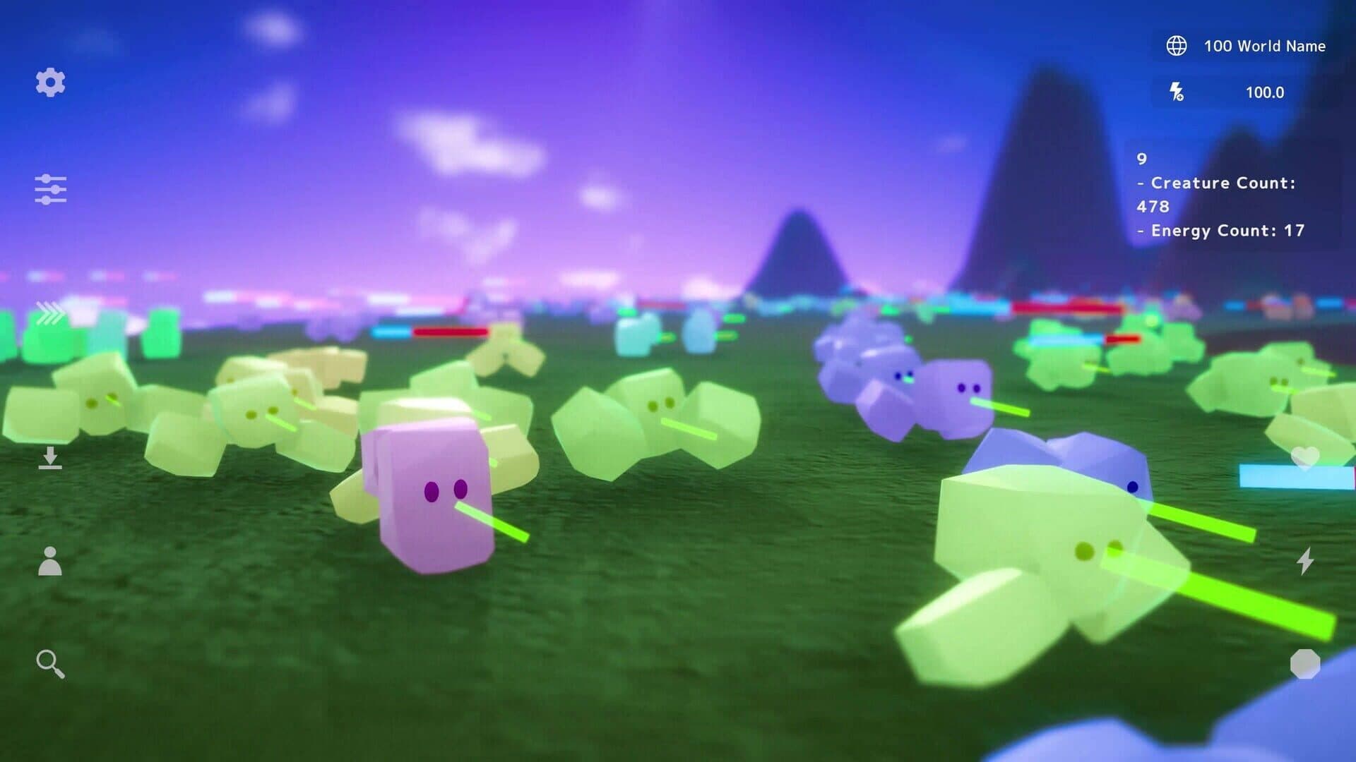 Screenshot for Anlife: Motion-Learning Life Evolution