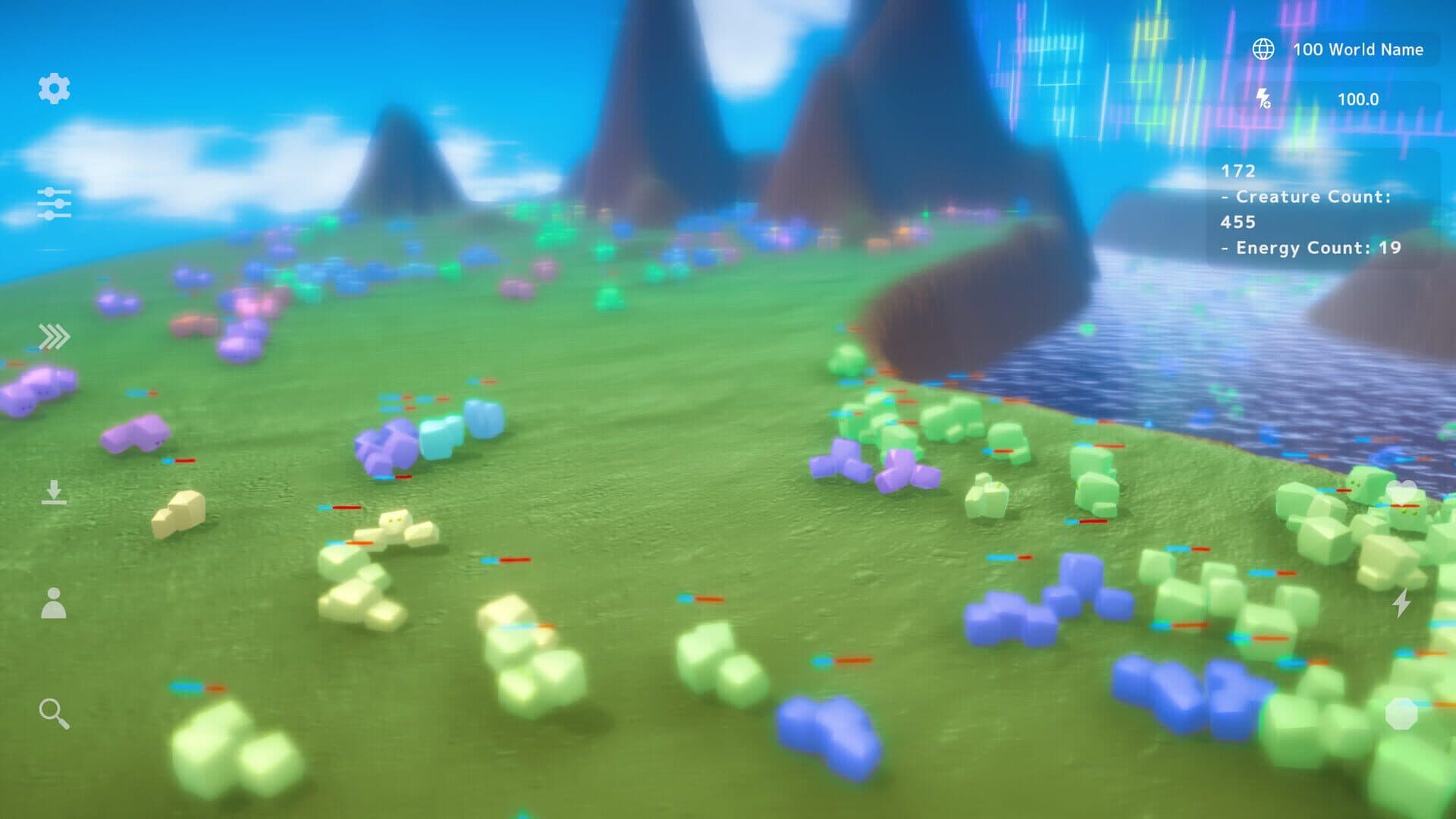 Screenshot for Anlife: Motion-Learning Life Evolution