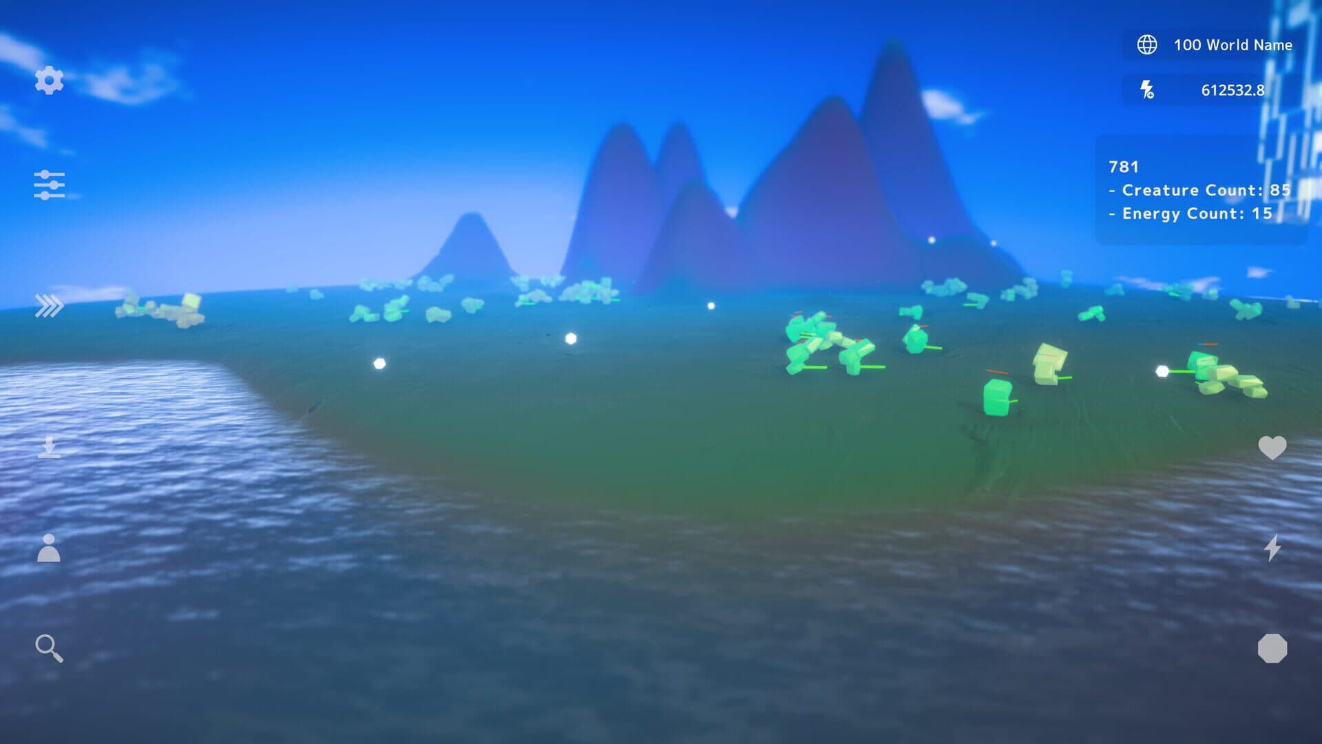 Screenshot for Anlife: Motion-Learning Life Evolution