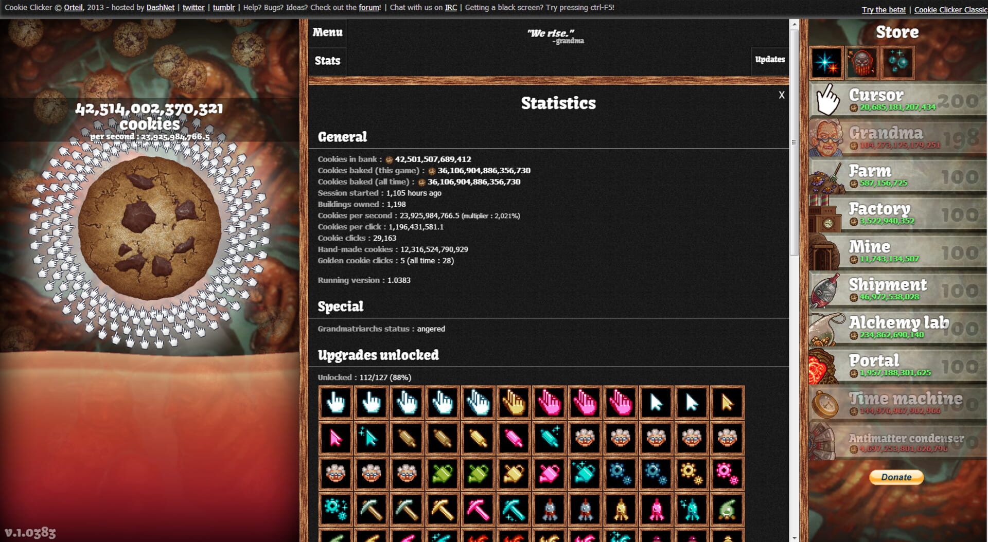 Screenshot for Cookie Clicker