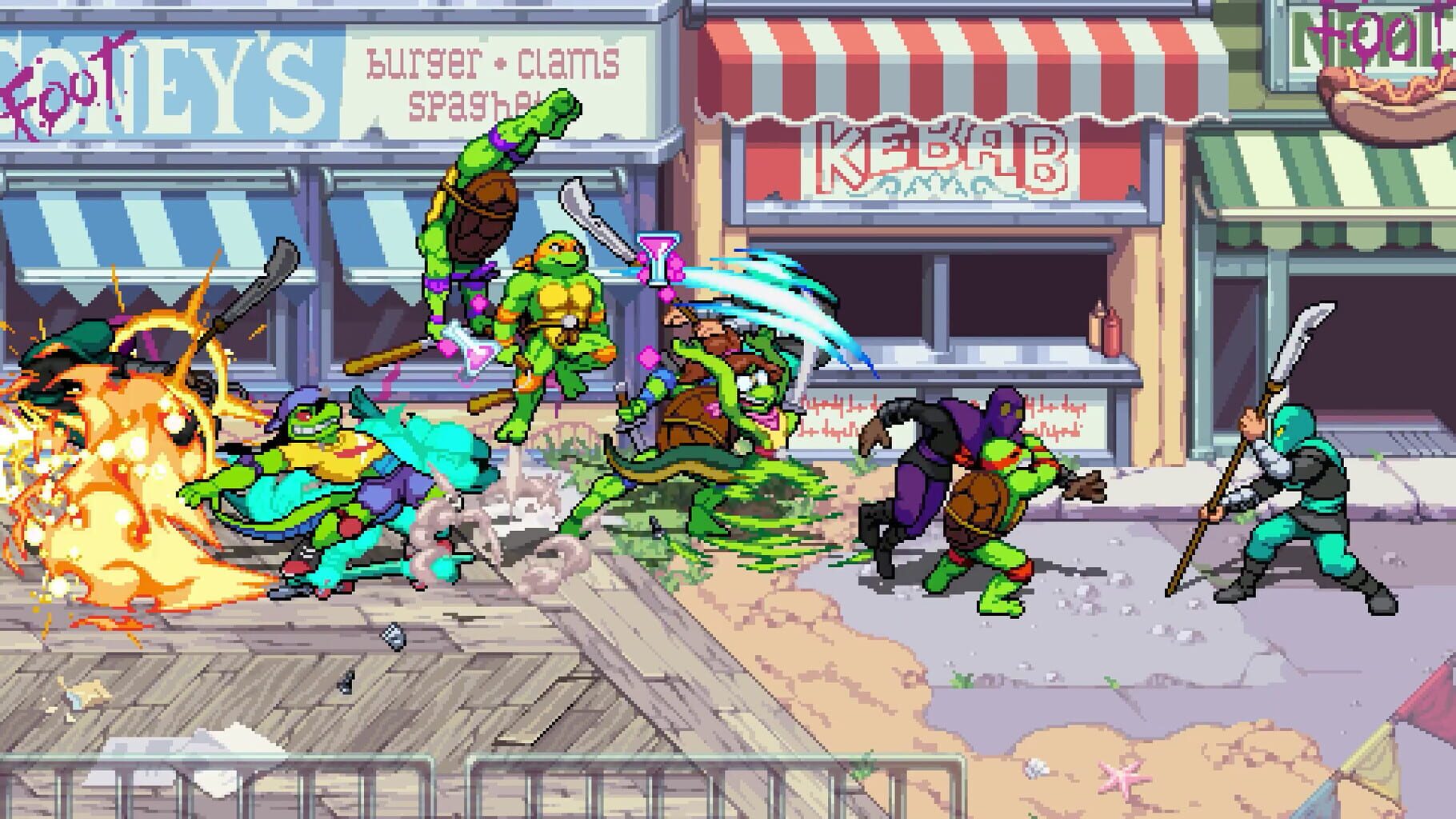 Screenshot for Teenage Mutant Ninja Turtles: Shredder's Revenge - Radical Reptiles