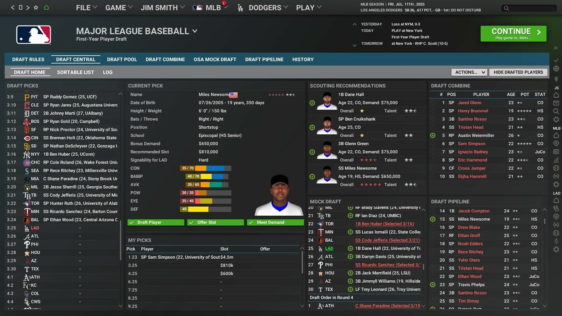 Screenshot for Out of the Park Baseball 26