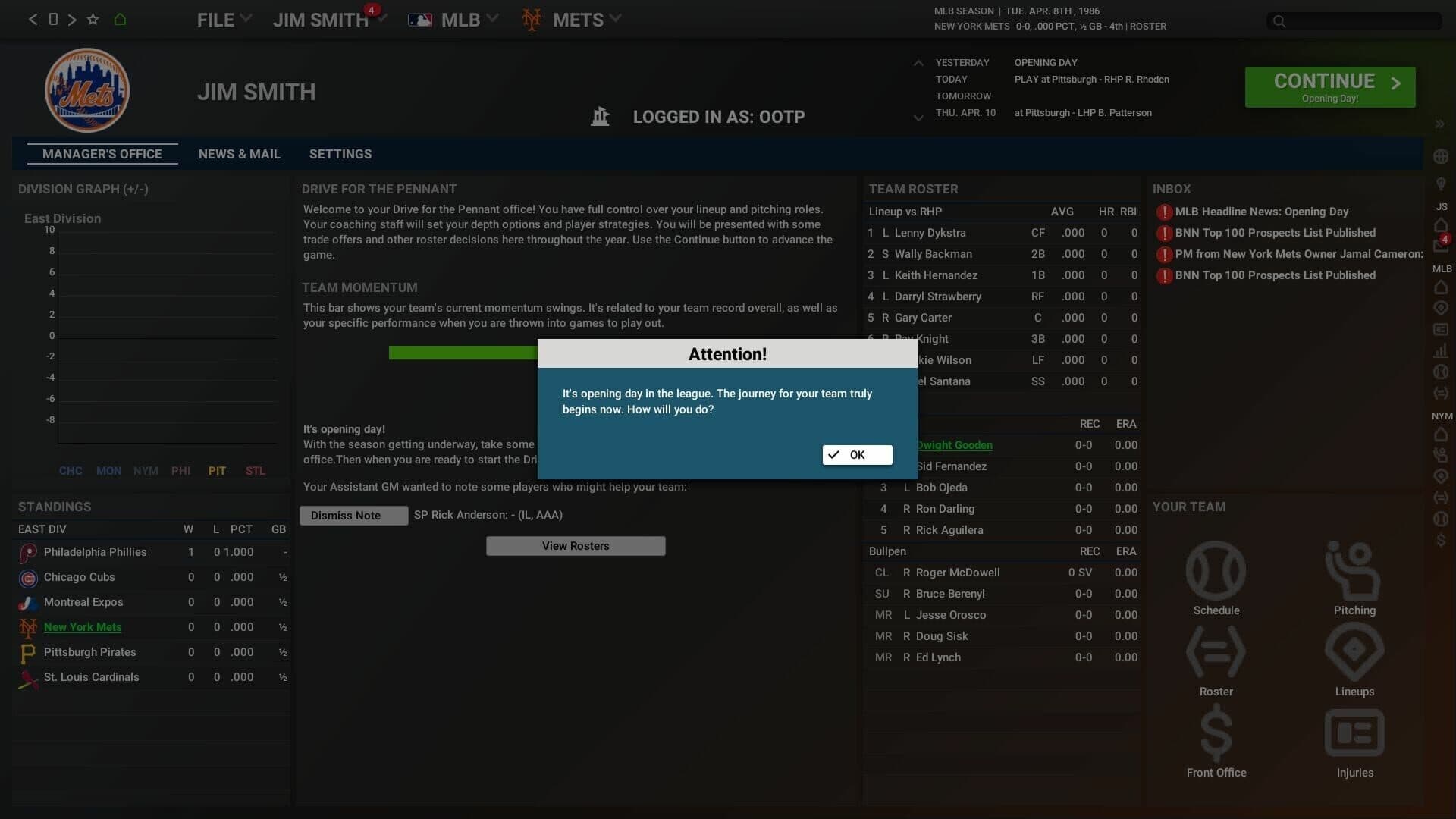 Screenshot for Out of the Park Baseball 26
