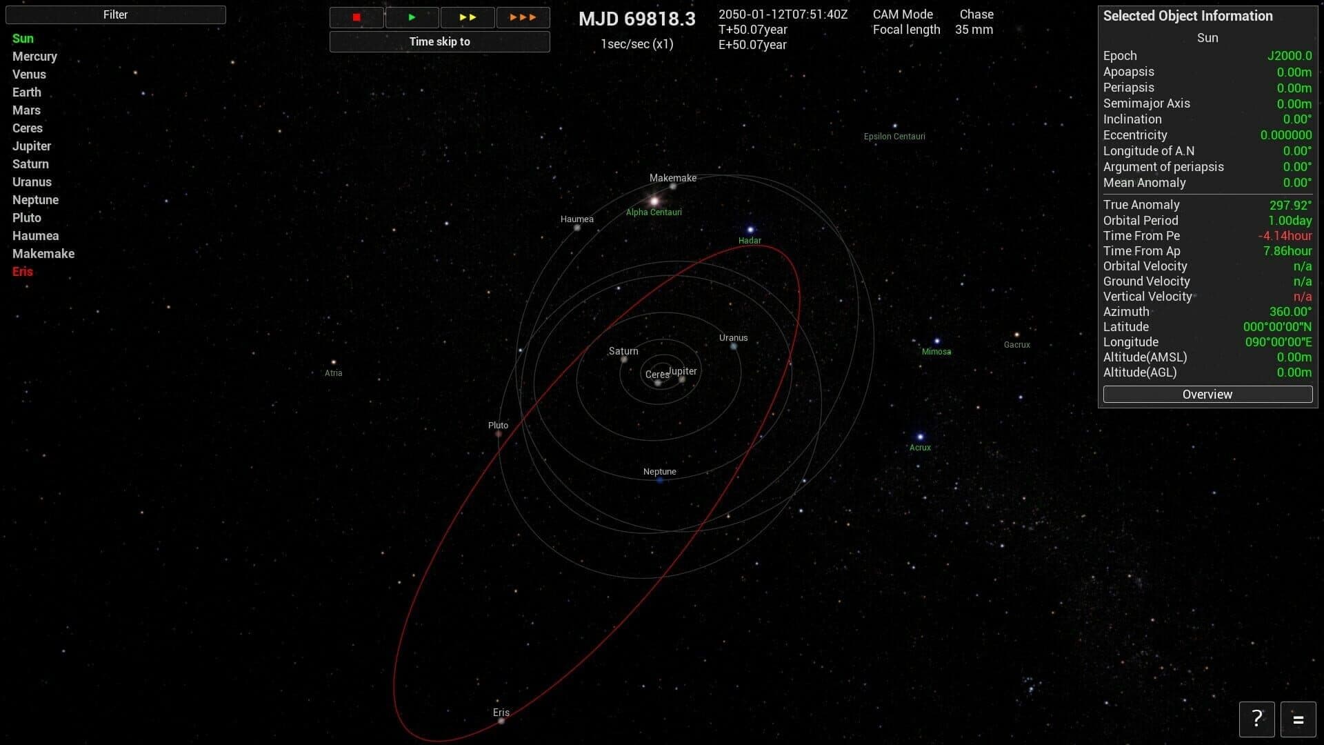 Screenshot for Keplerian Space Discovery
