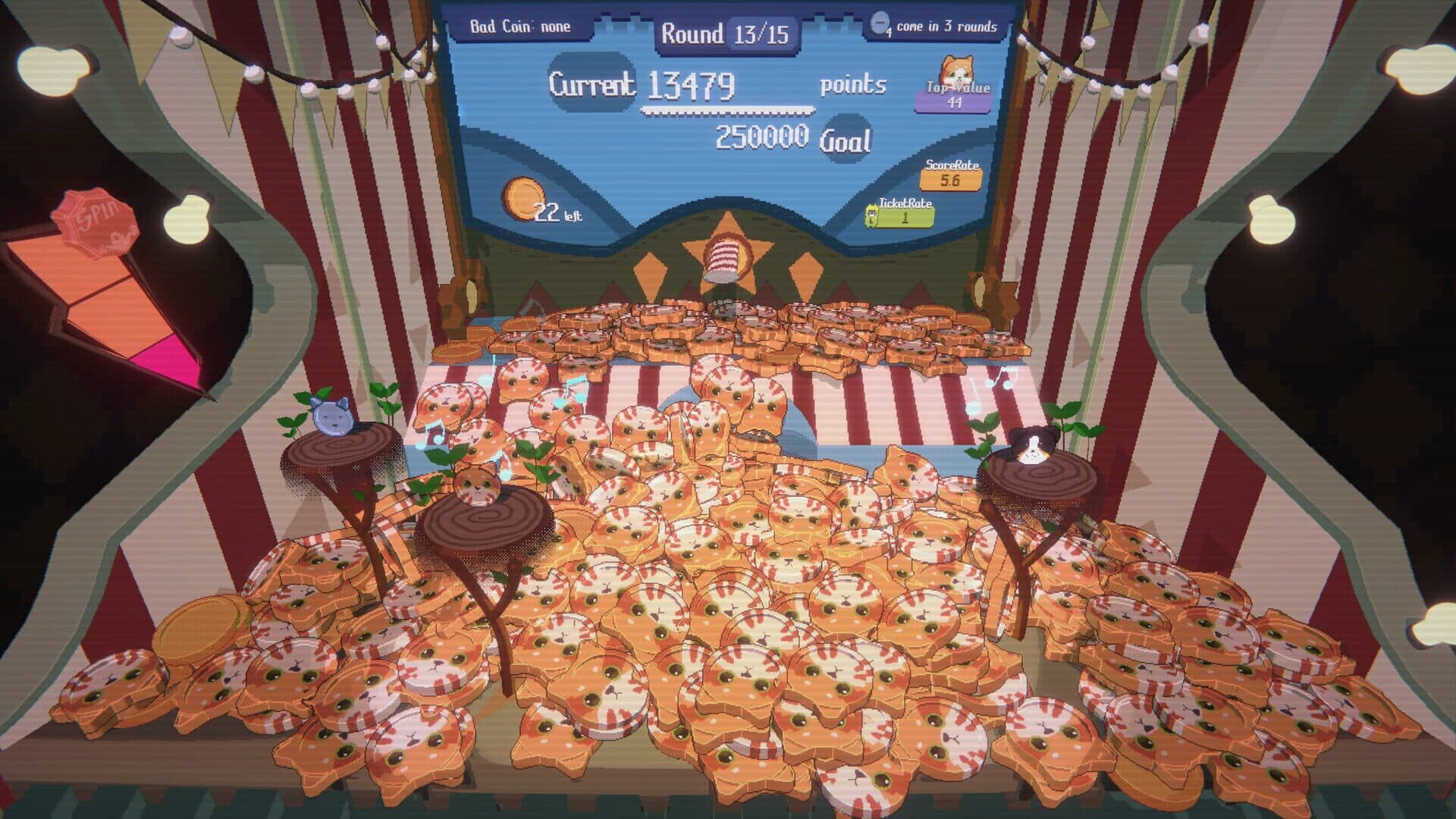 Screenshot for Raccoin: Coin Pusher Roguelike