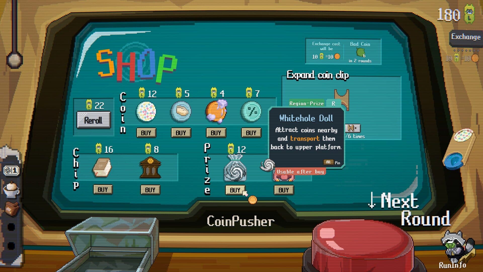 Screenshot for Raccoin: Coin Pusher Roguelike