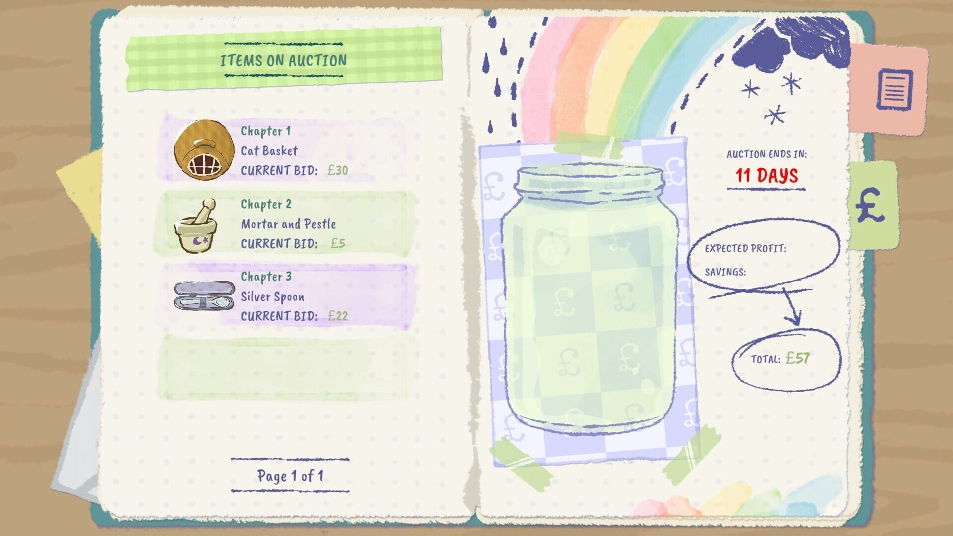 Screenshot for A Storied Life: Tabitha