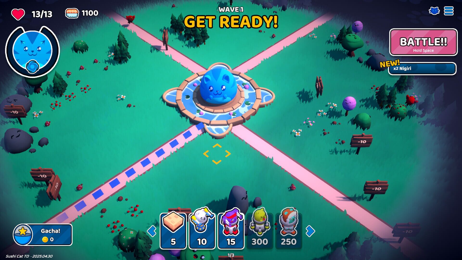 Screenshot for Sushi Cat: Tower Defense
