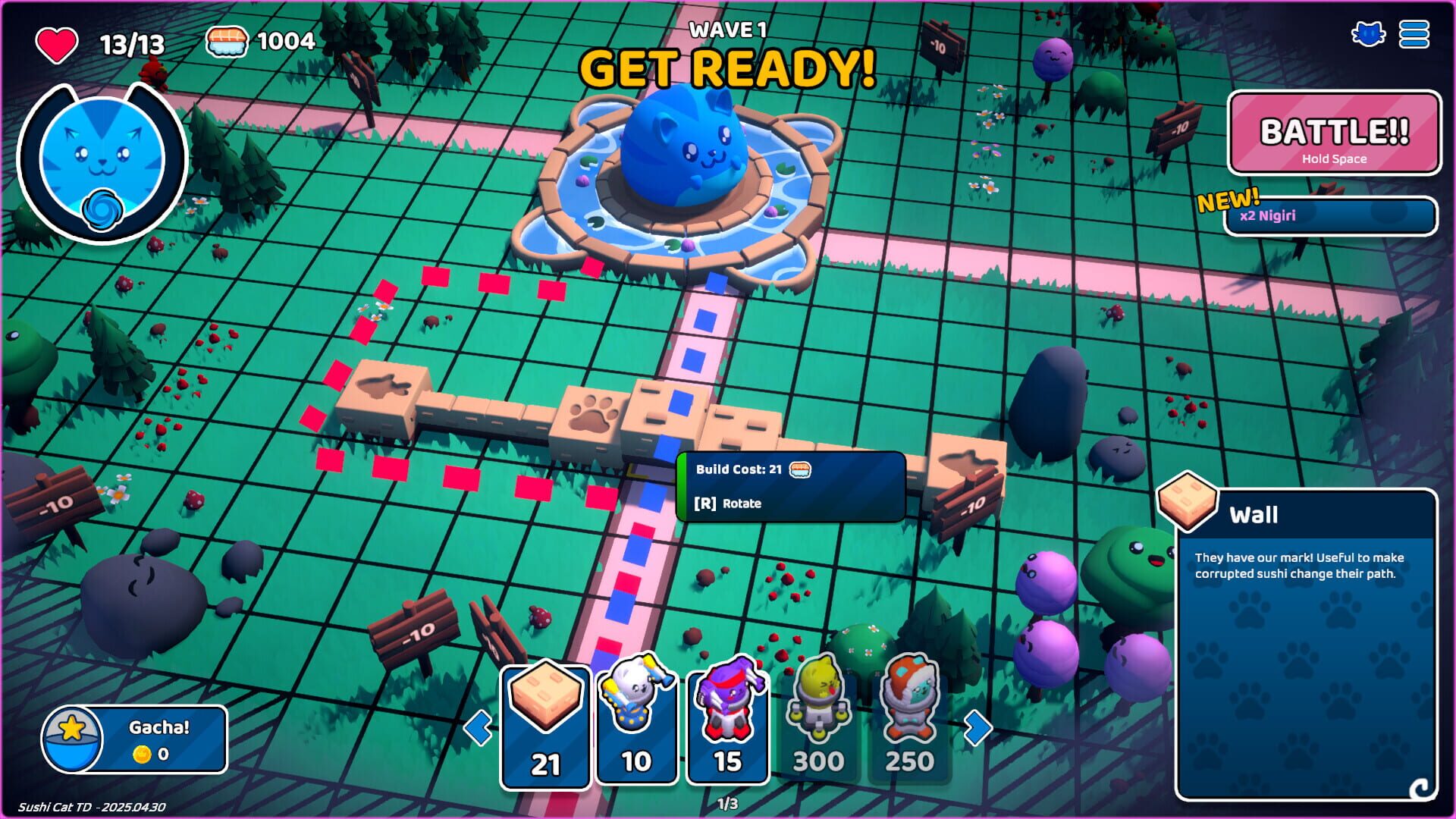 Screenshot for Sushi Cat: Tower Defense