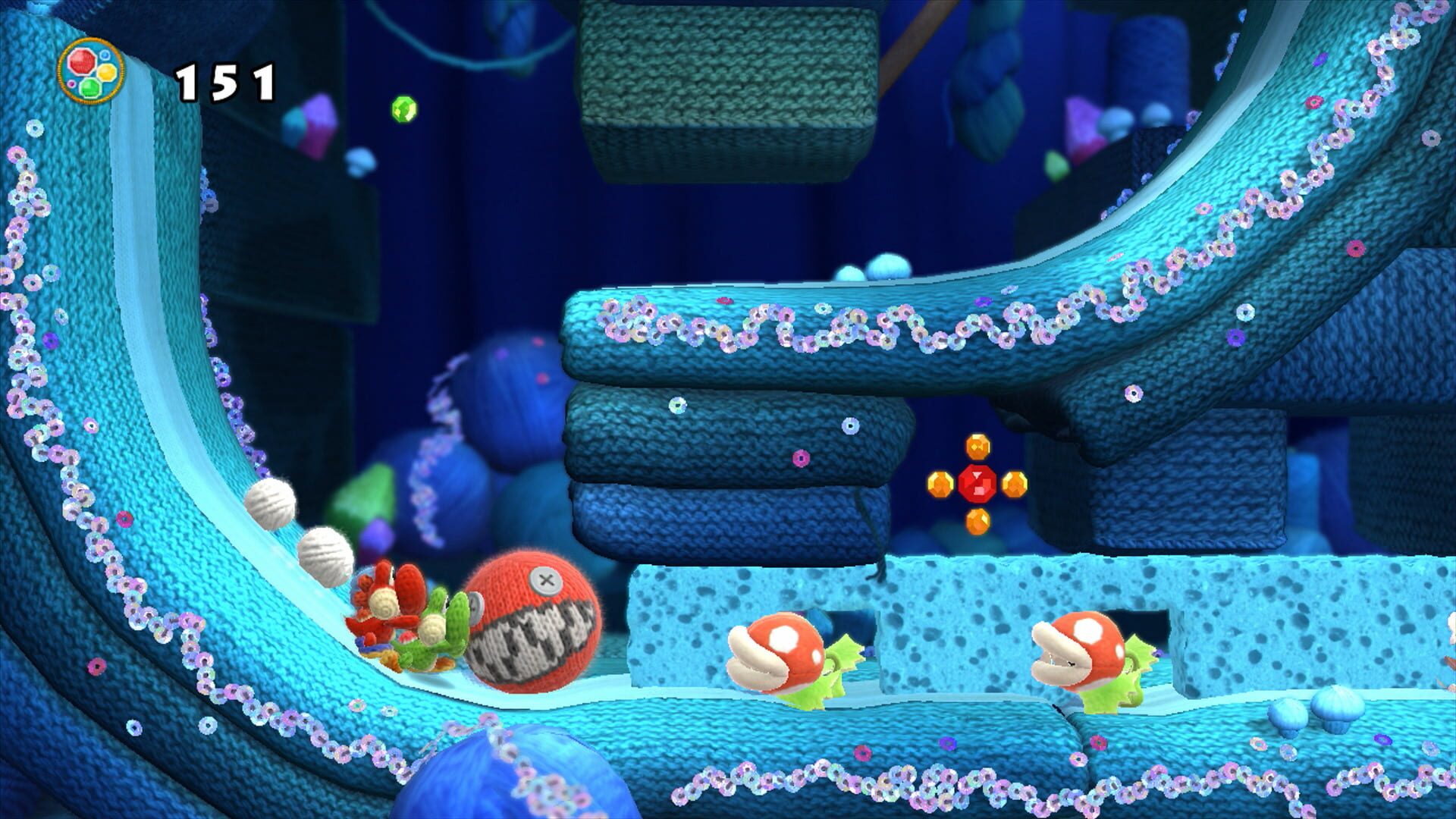 Screenshot for Yoshi's Woolly World