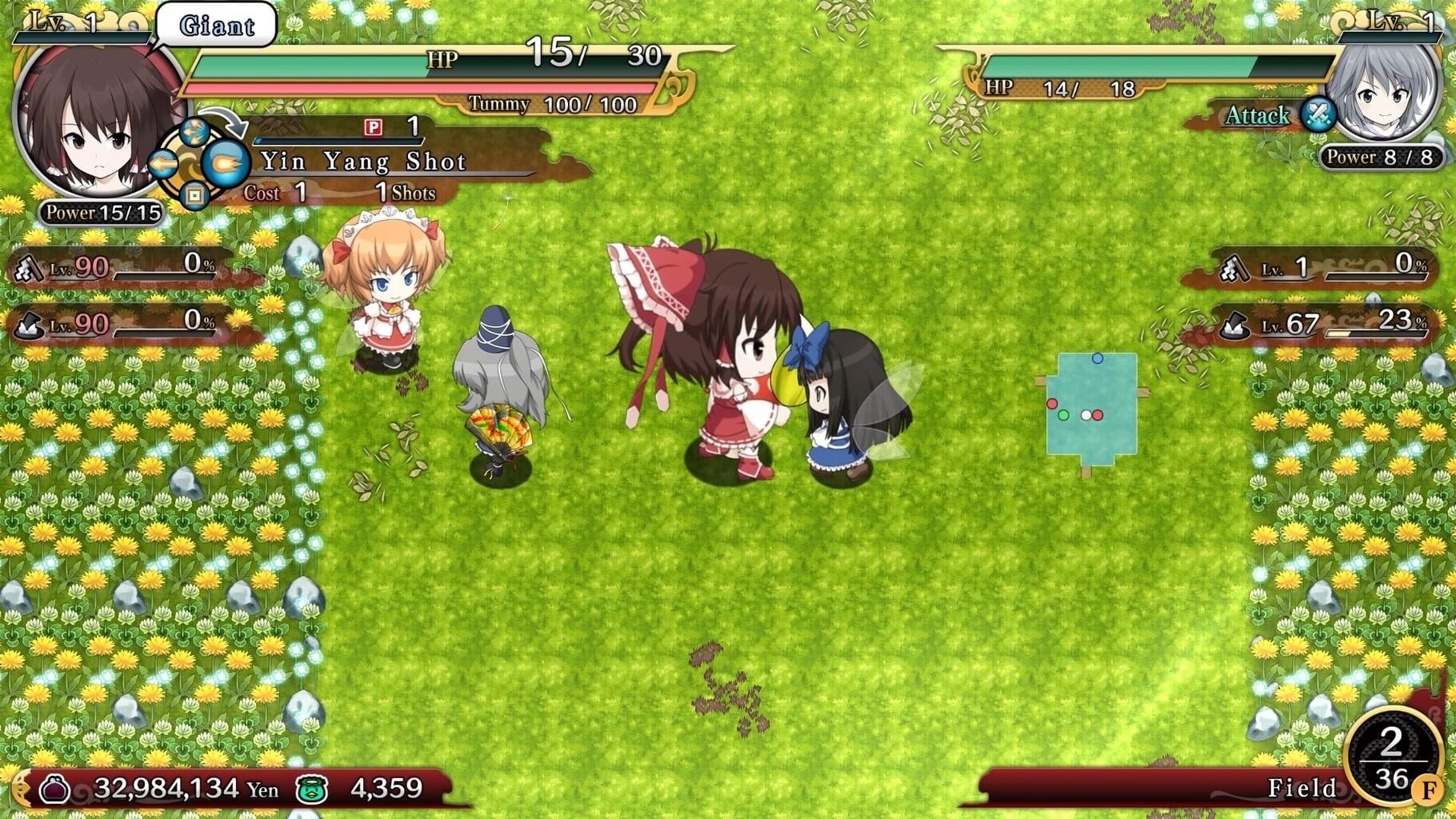 Screenshot for Touhou Genso Wanderer