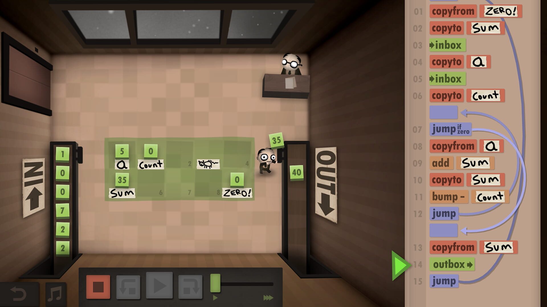 Screenshot for Human Resource Machine