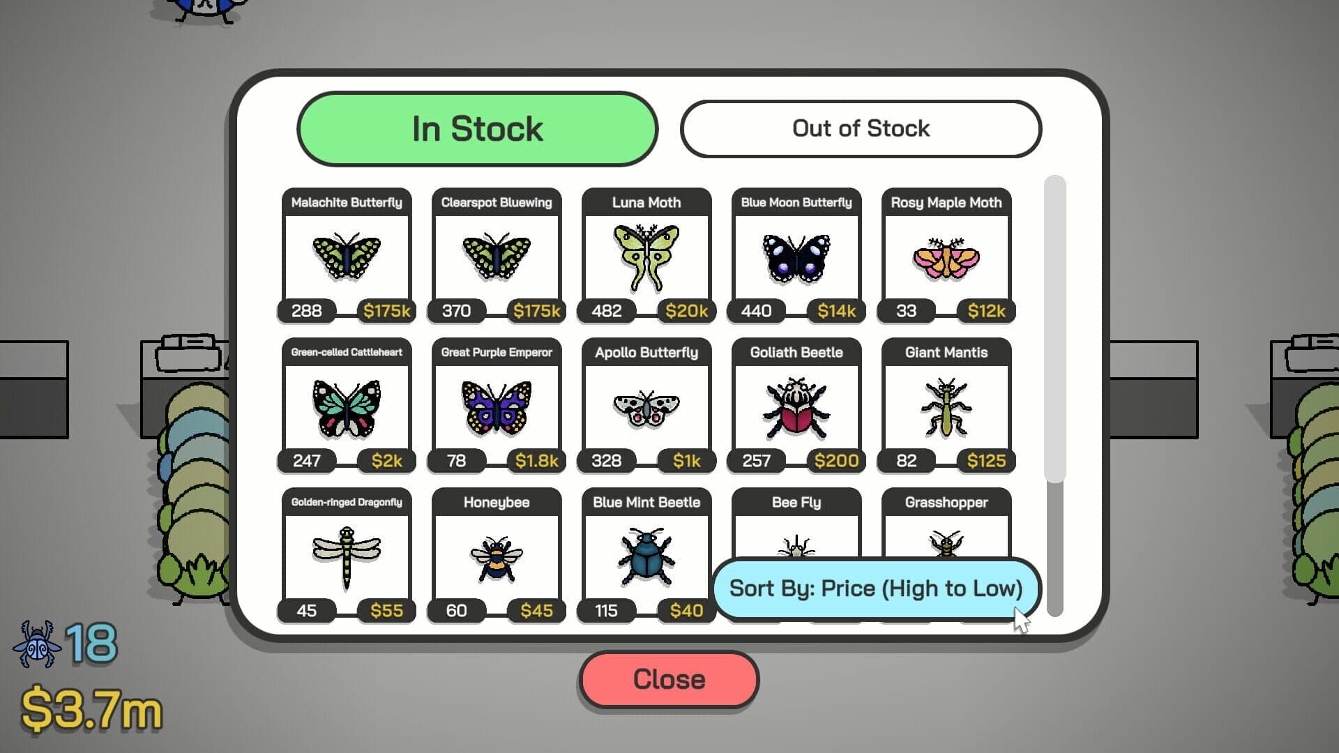 Screenshot for Budgie's Bug Shop