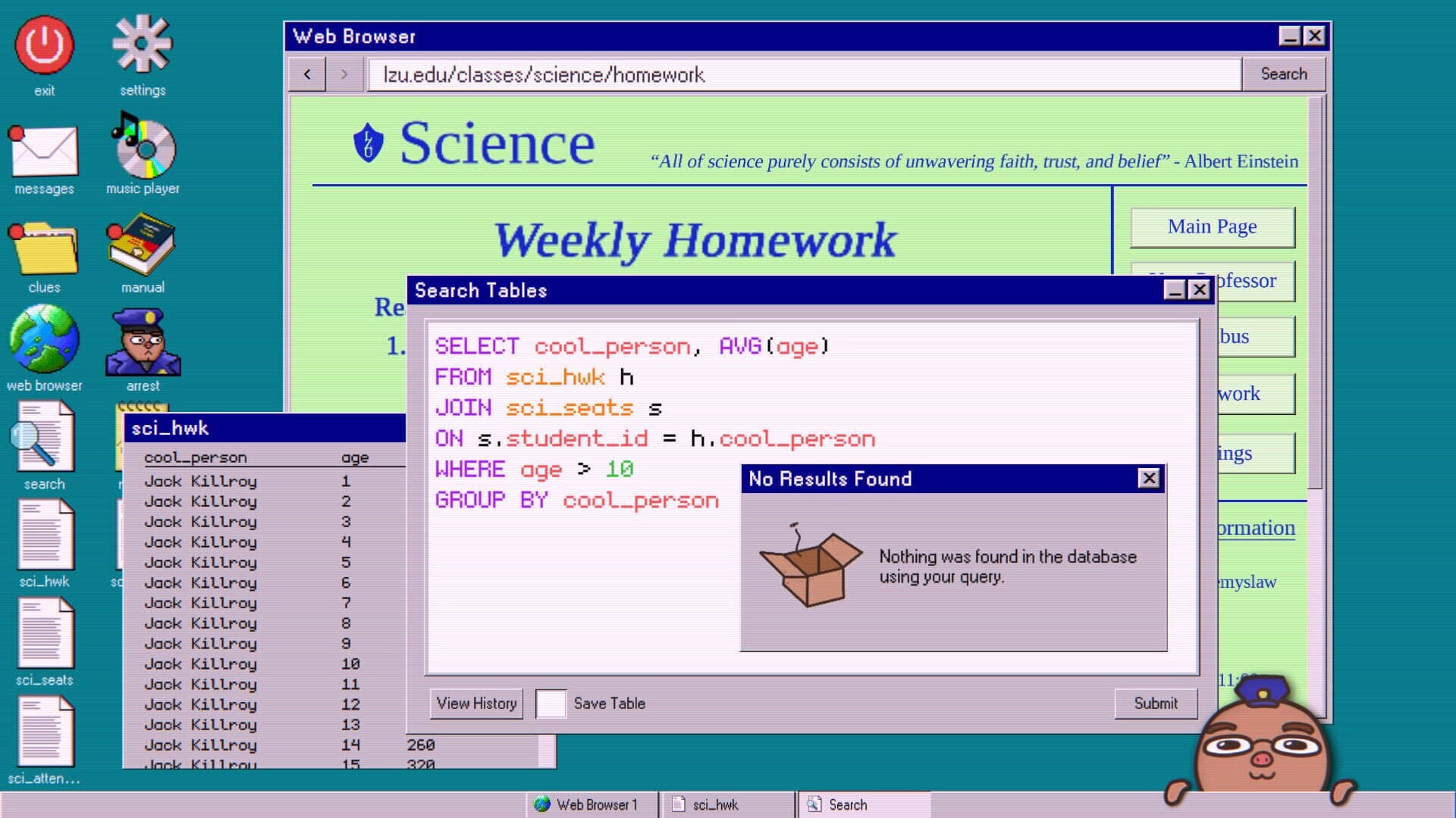 Screenshot for Database Detective: Minor Crimes Division