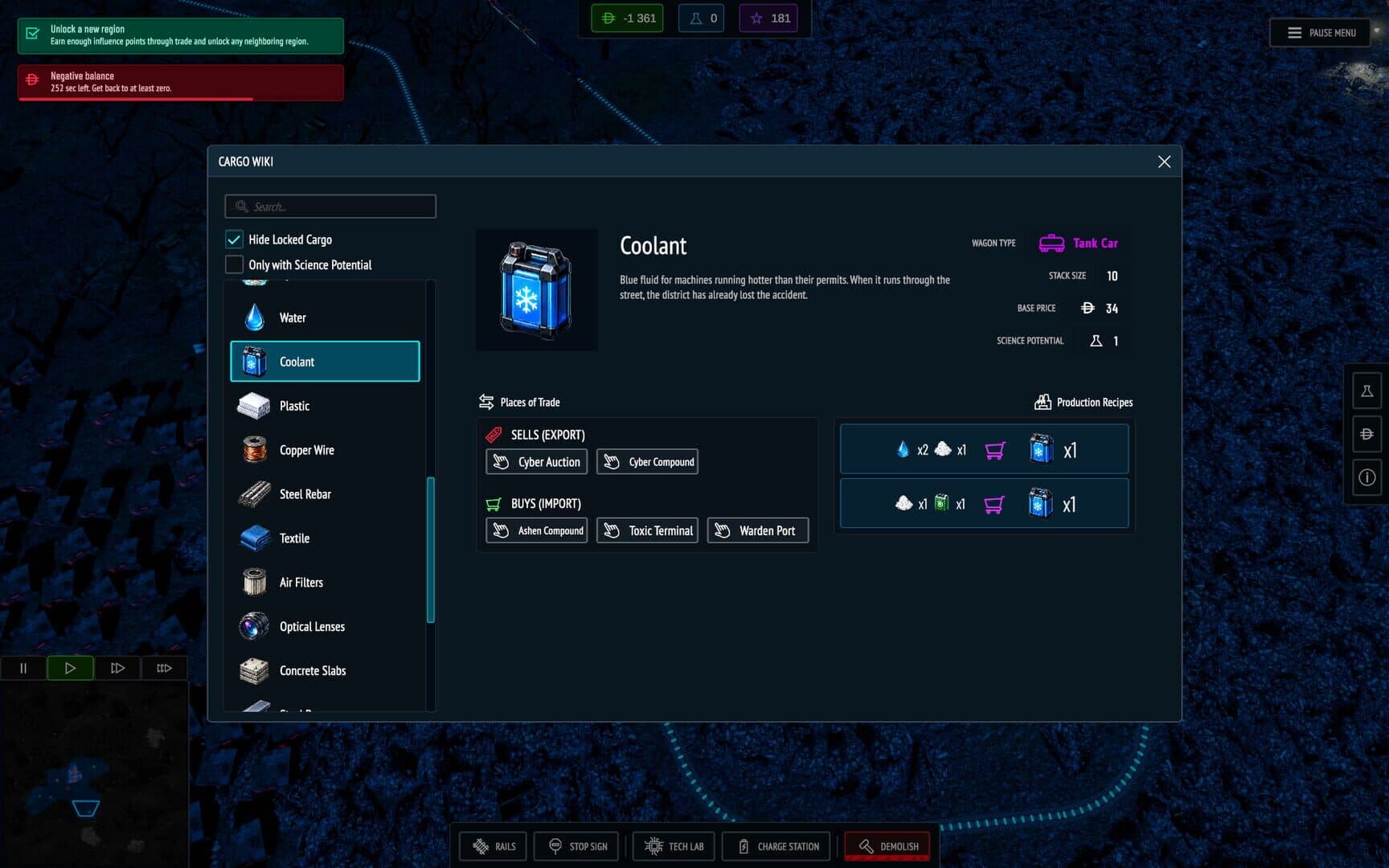 Screenshot for Cargo Protocol: Cyberpunk Trains