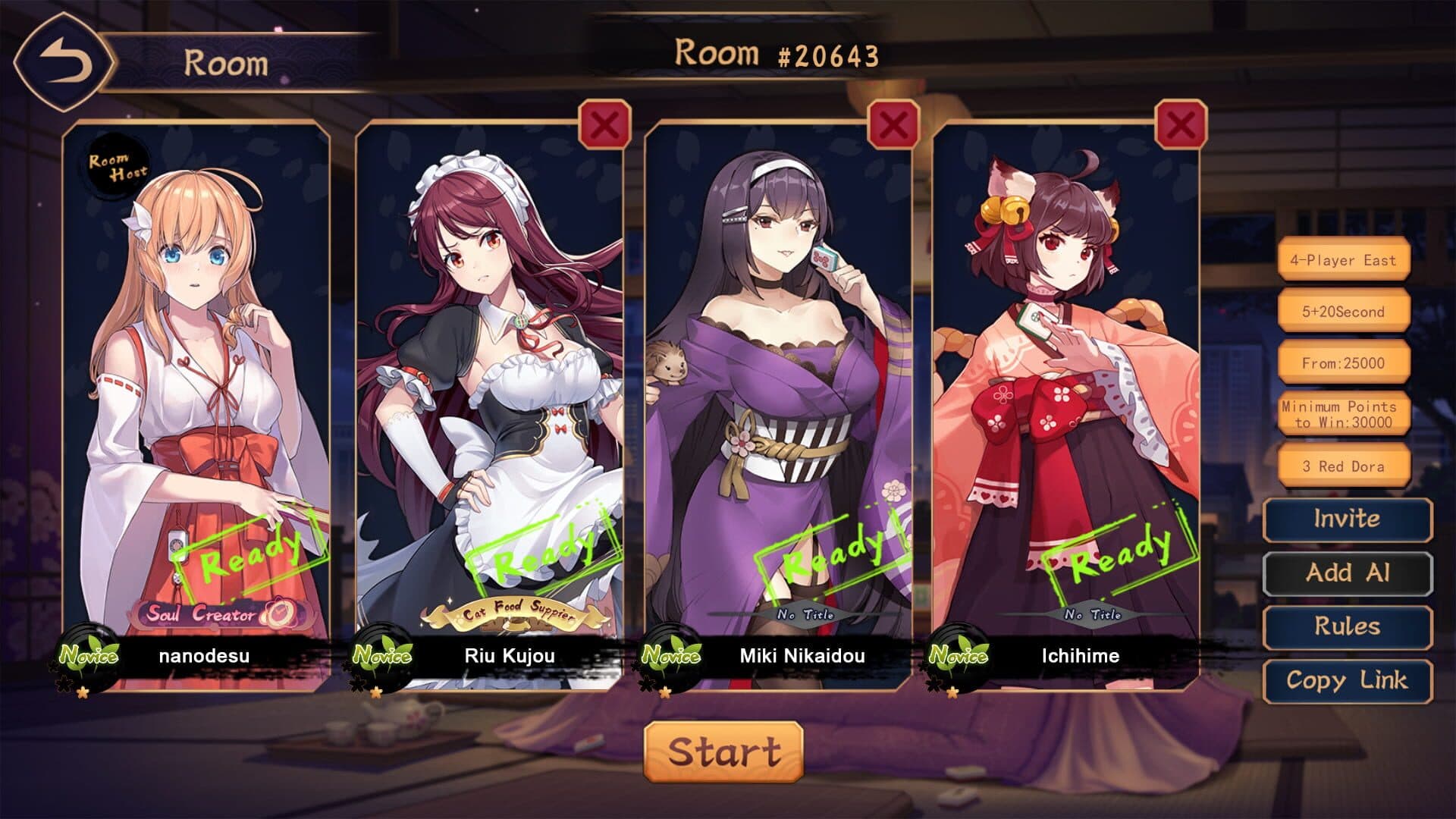 Screenshot for Mahjong Soul