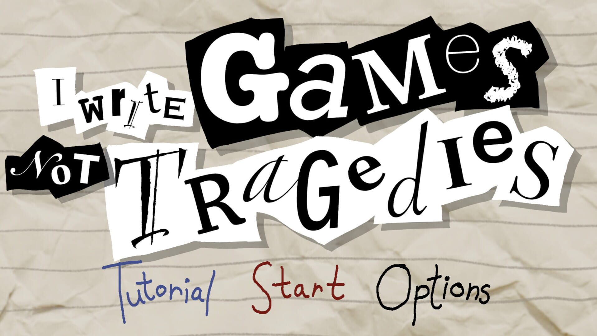 Screenshot for I Write Games Not Tragedies