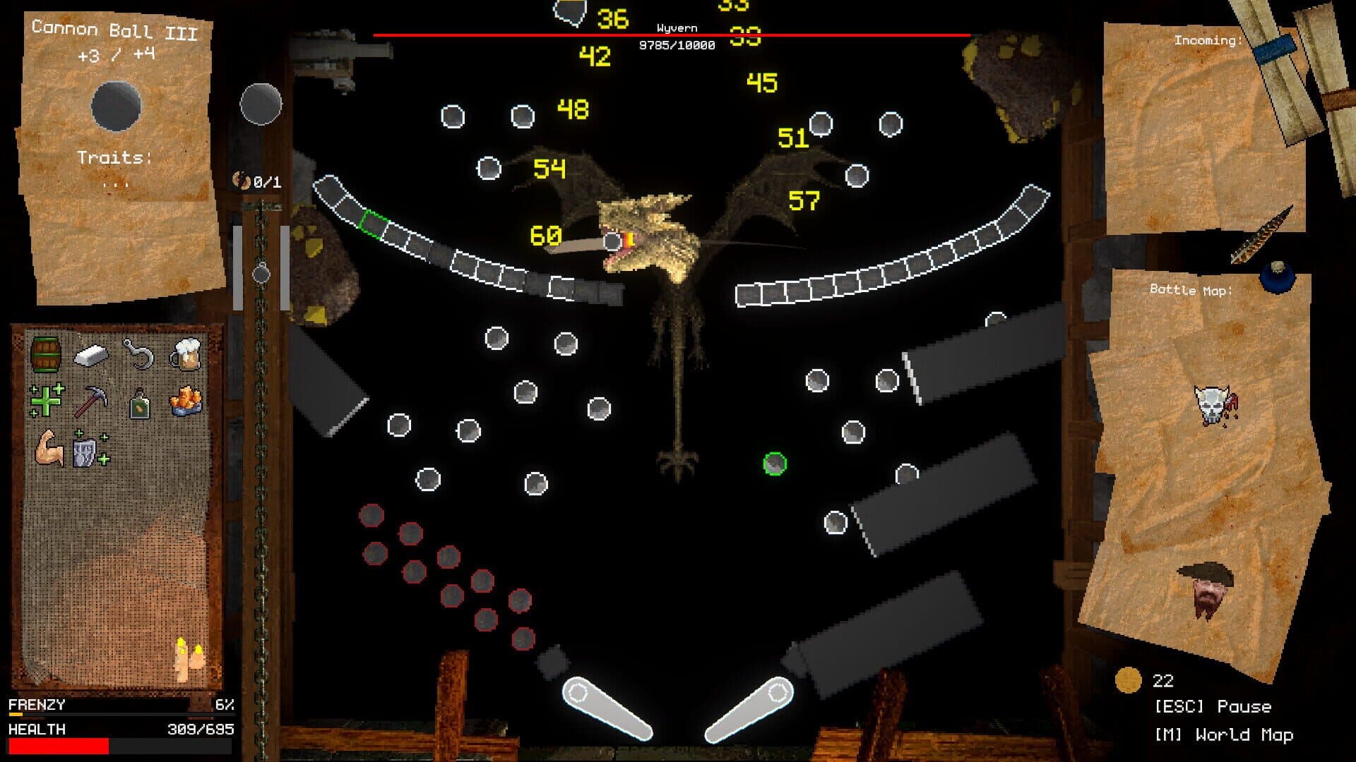 Screenshot for Dwarrf: A Pinball Roguelike