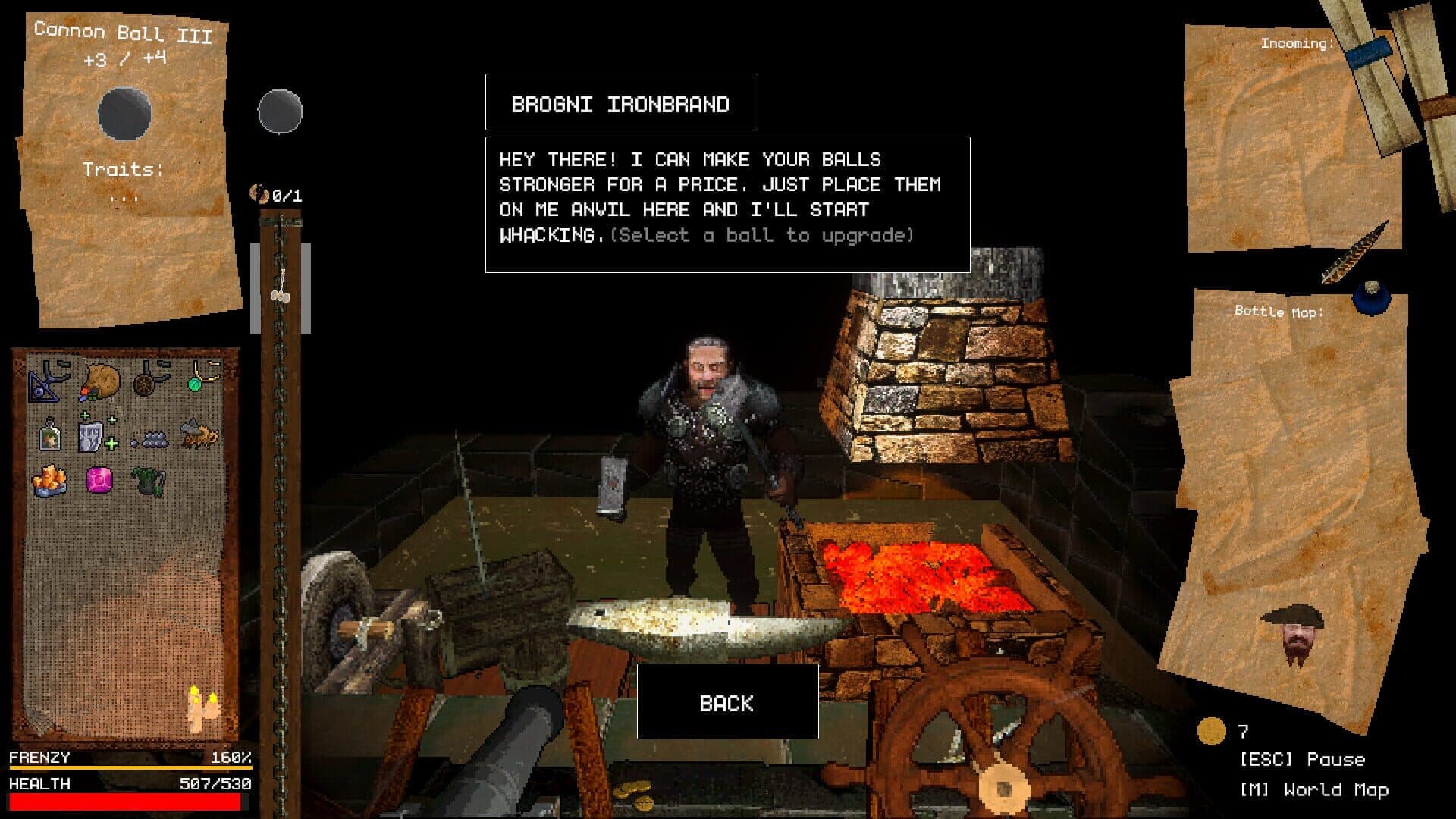 Screenshot for Dwarrf: A Pinball Roguelike