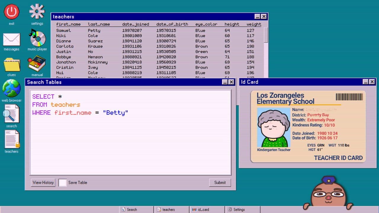 Screenshot for Database Detective: Minor Crimes Division