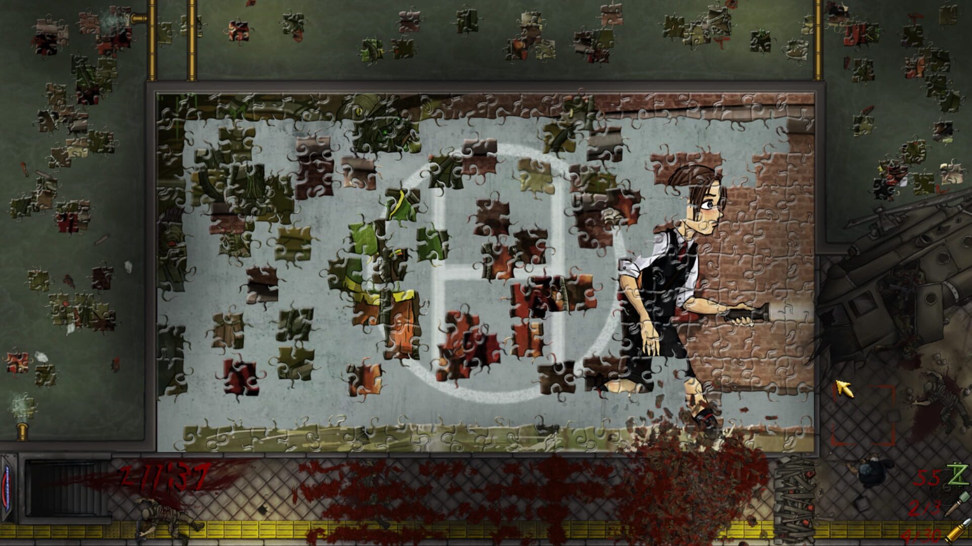 Screenshot for Pixel Puzzles: UndeadZ
