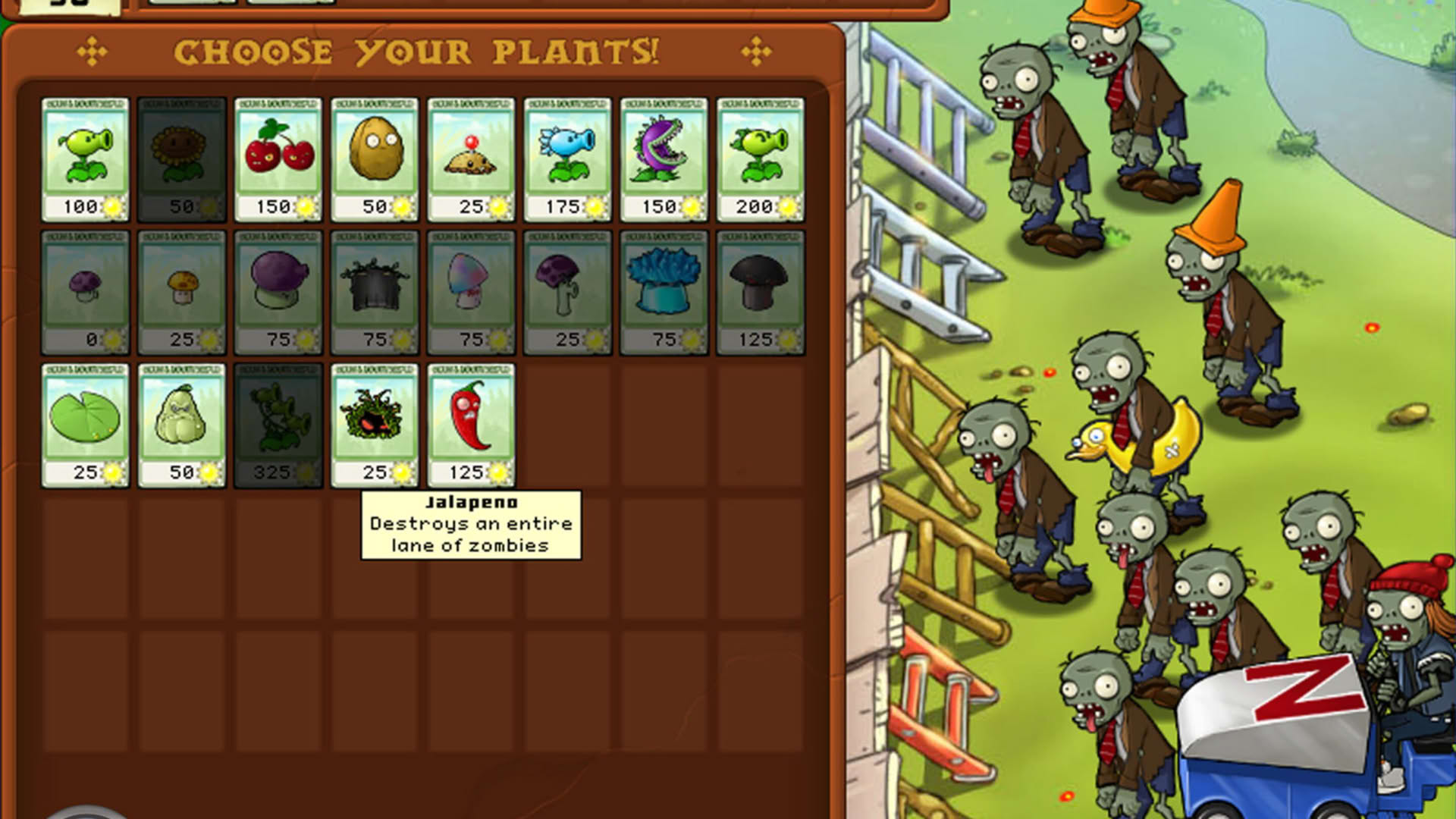 Screenshot for Plants vs. Zombies