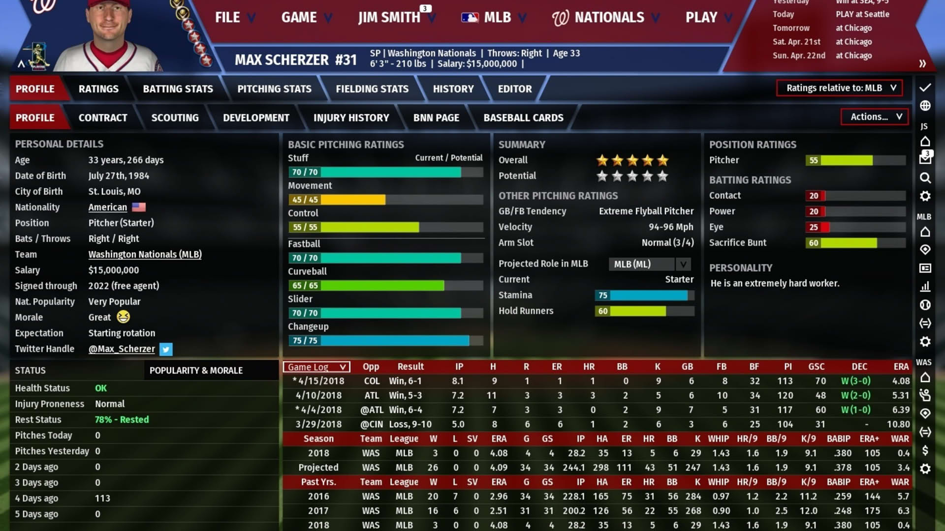 Screenshot for Out of the Park Baseball 19