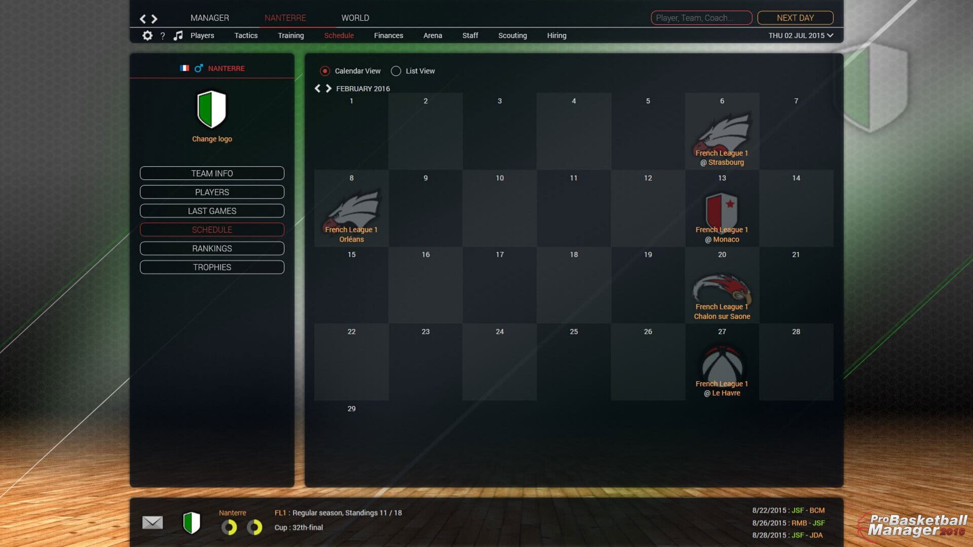 Screenshot for Pro Basketball Manager 2016