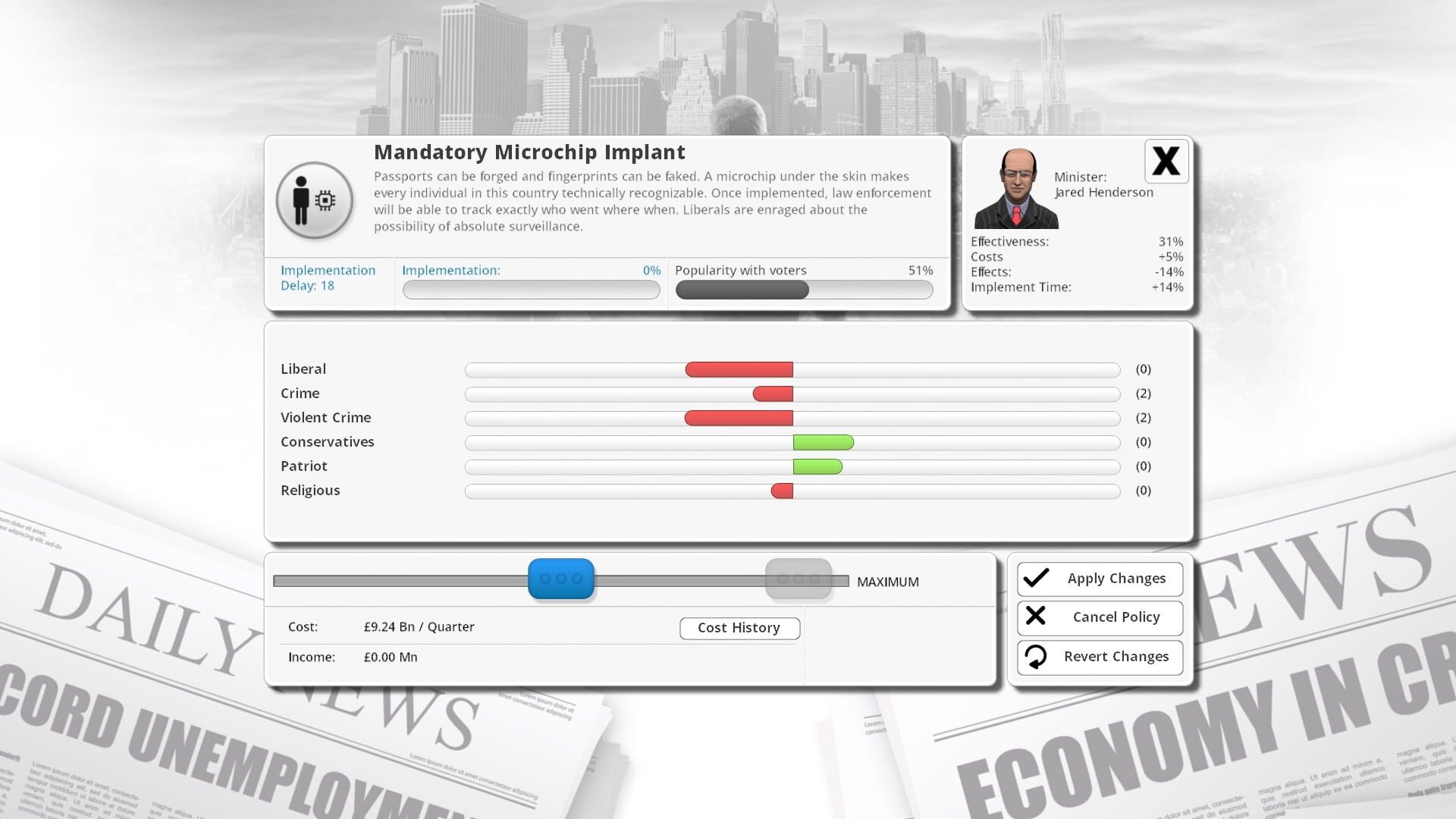 Screenshot for Democracy 3: Clones and Drones
