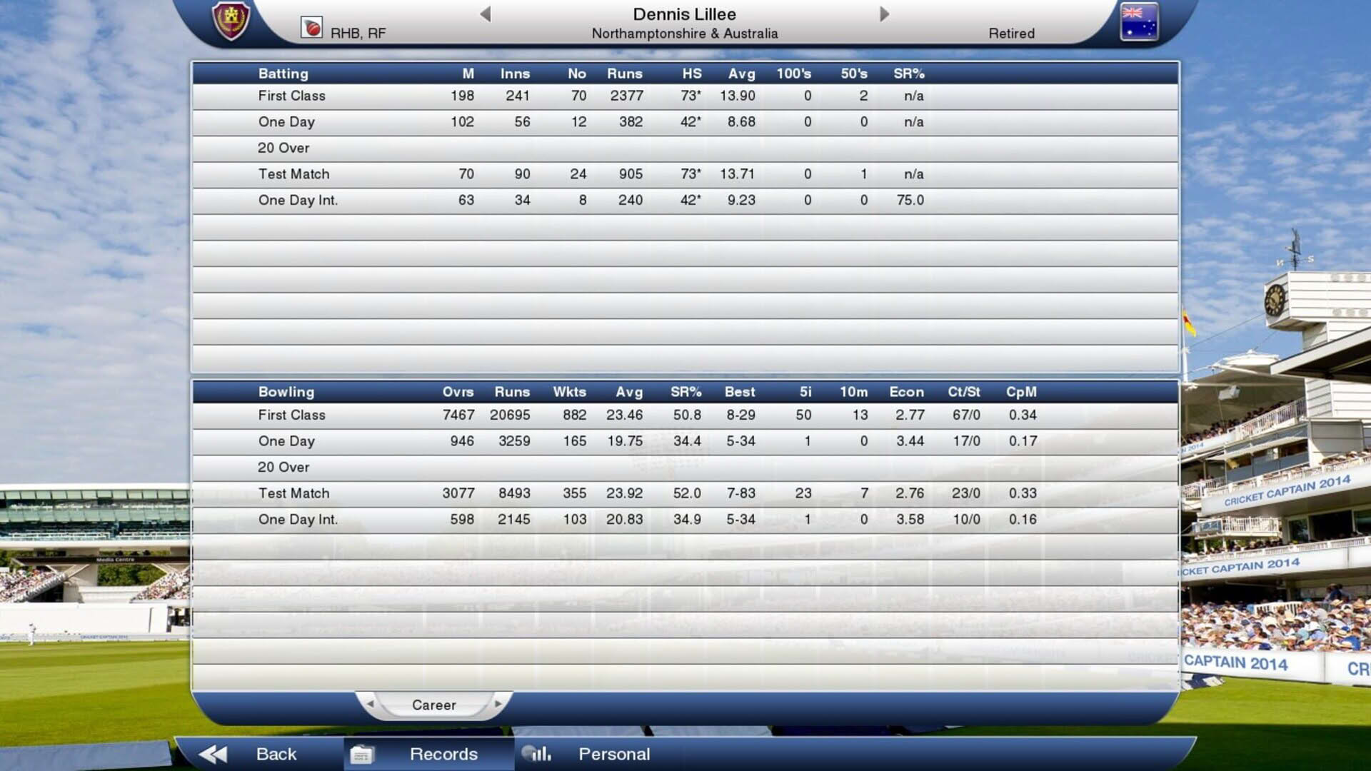 Screenshot for Cricket Captain 2014