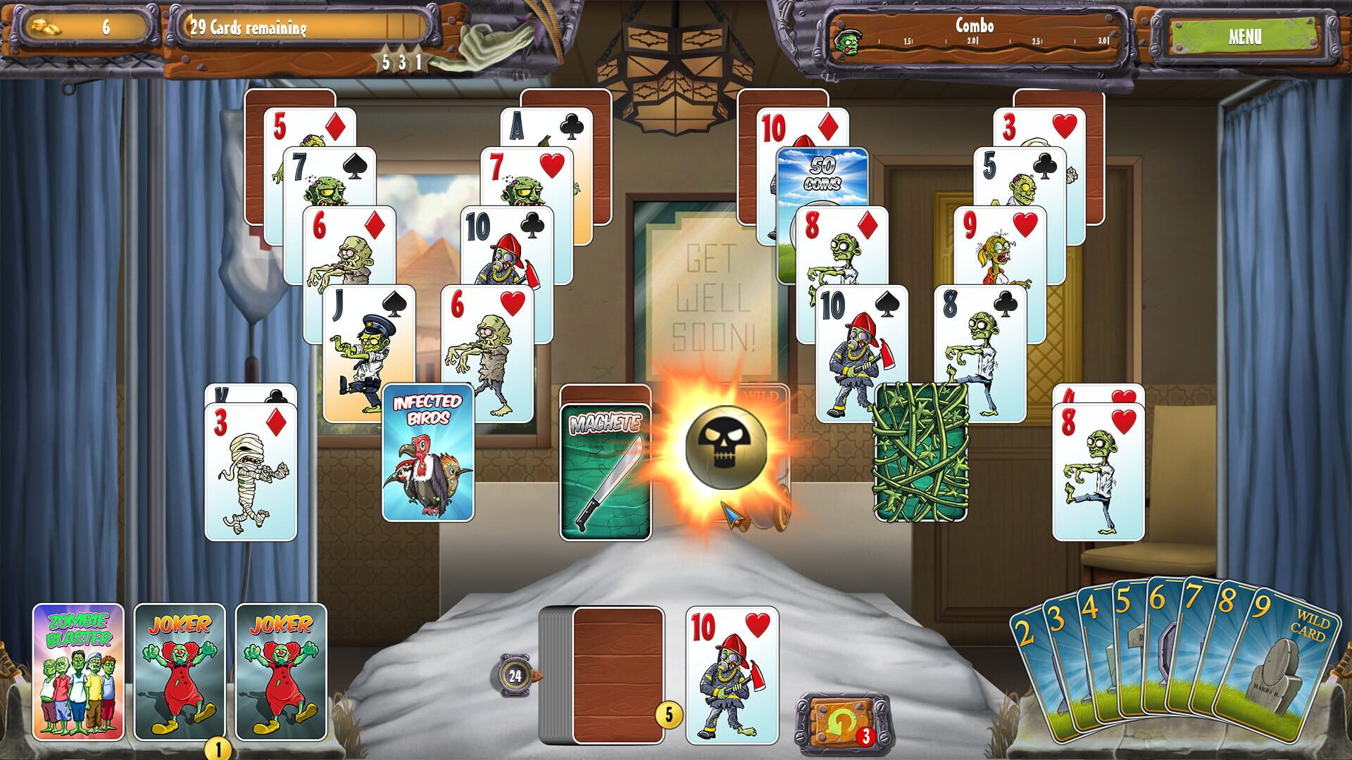 Screenshot for Zombie Solitaire 2 Chapter 3