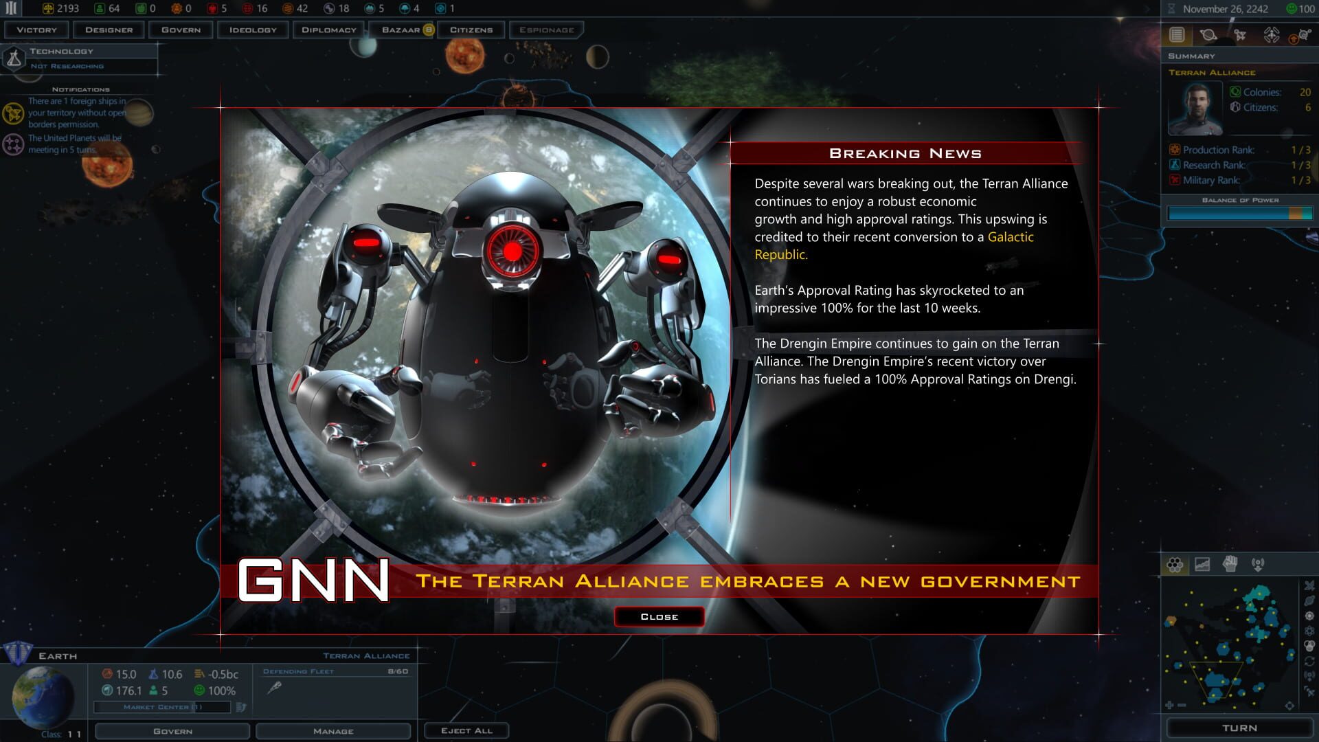 Screenshot for Galactic Civilizations III: Intrigue