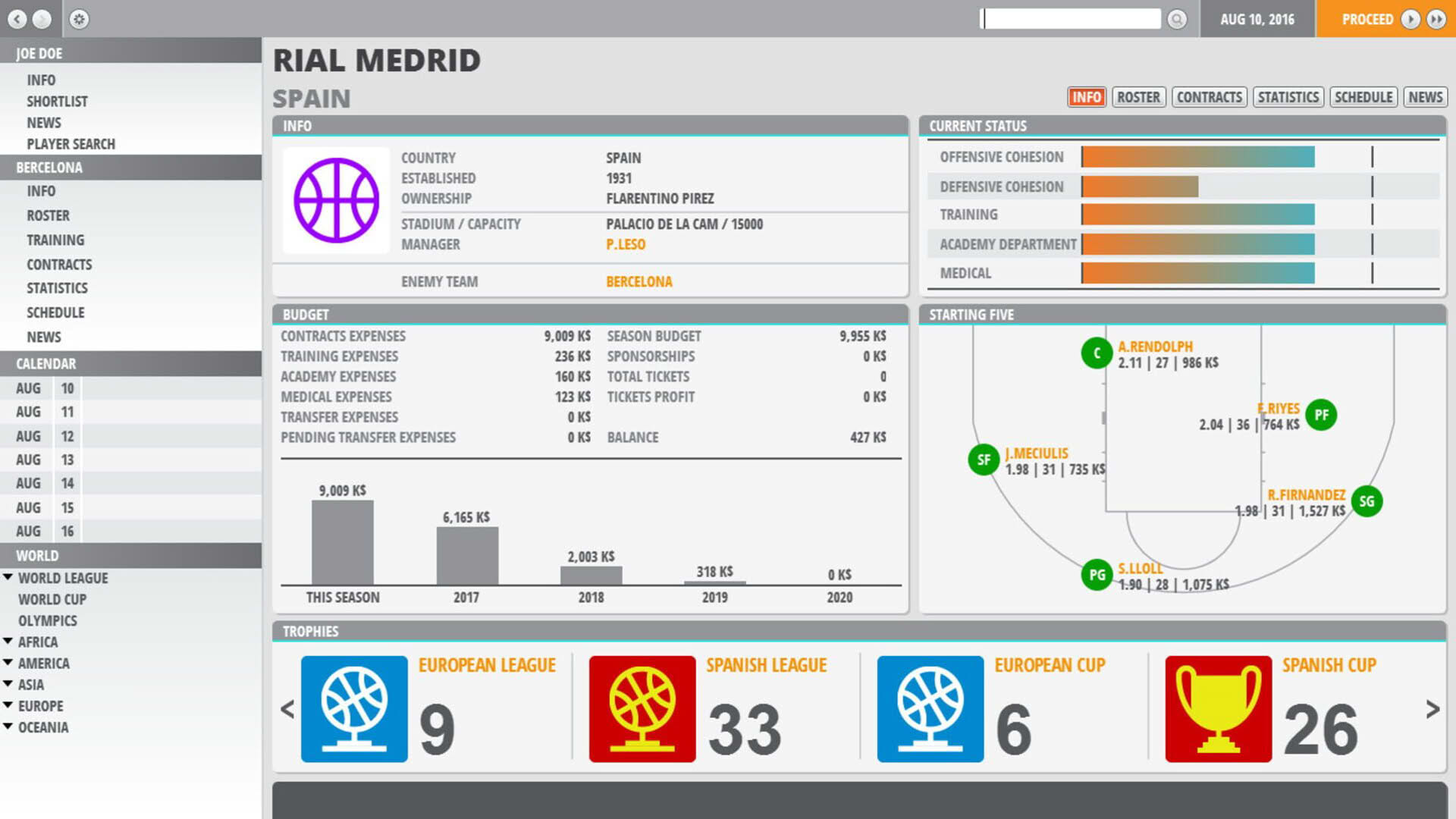 Screenshot for World Basketball Manager 2