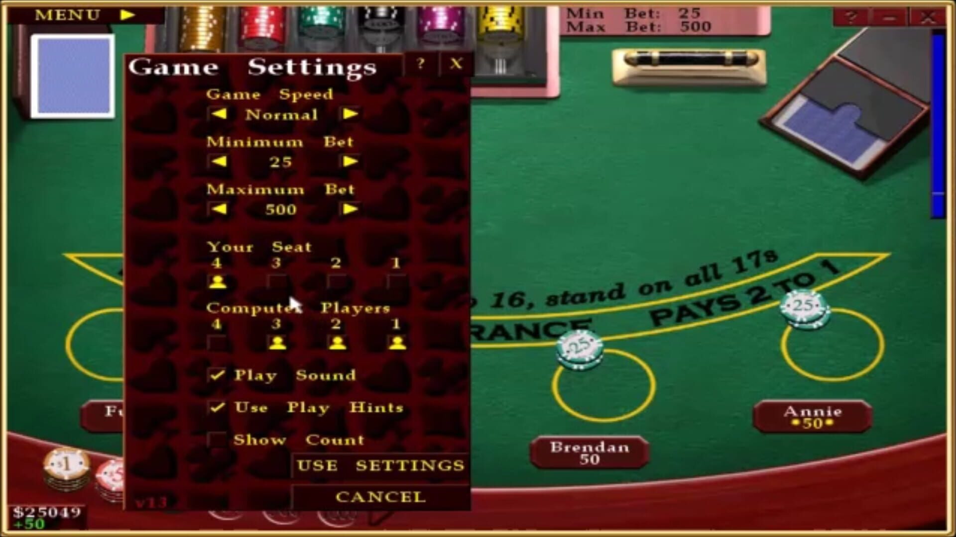 Screenshot for Casino Blackjack