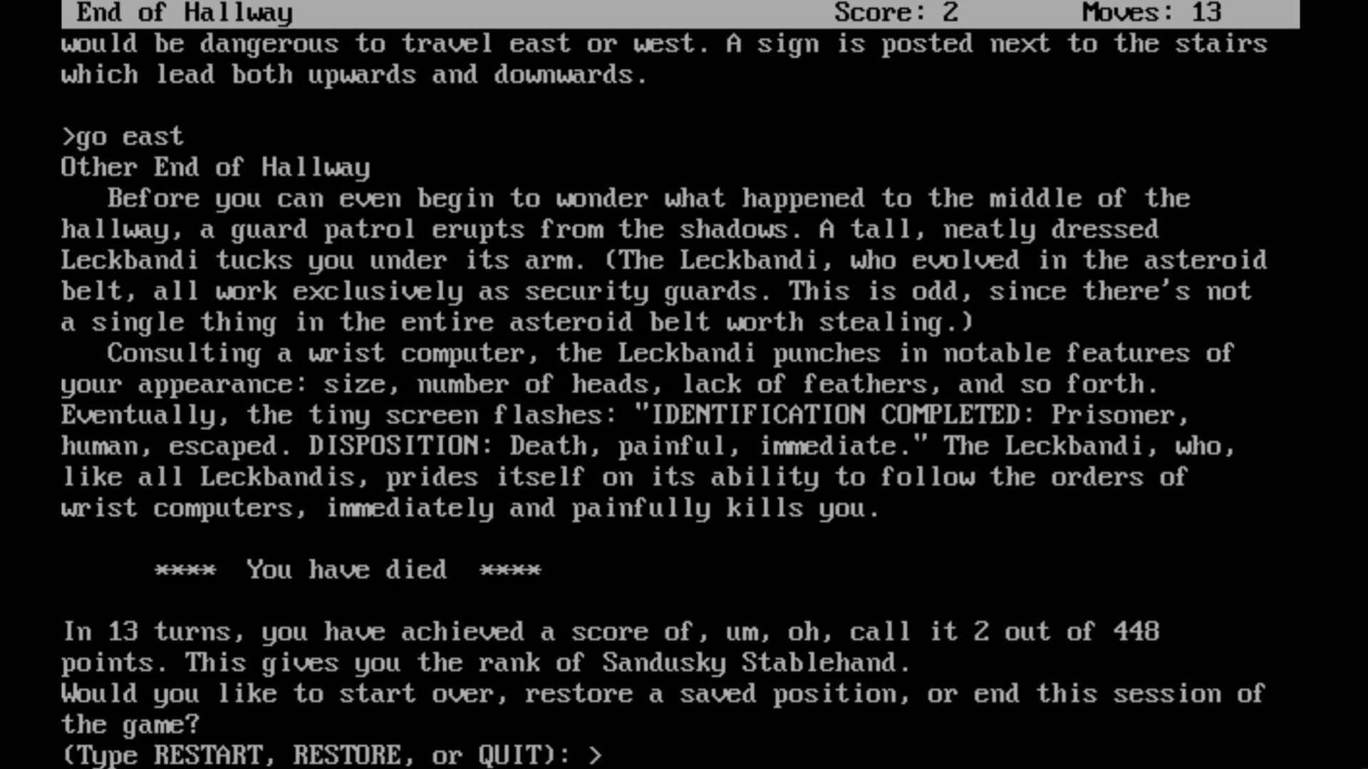 Screenshot for Leather Goddesses of Phobos